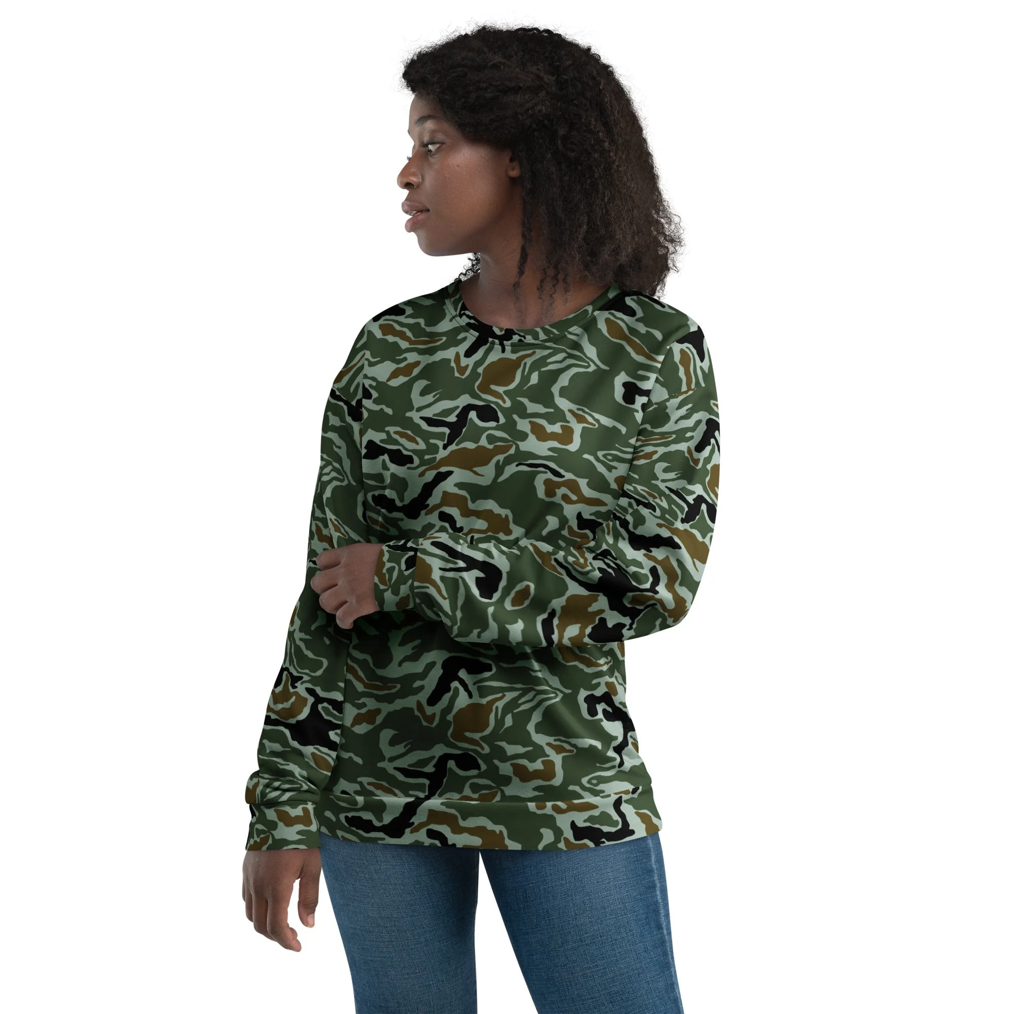 South Korean ROK Noodle Swirl CAMO Unisex Sweatshirt - Image 6