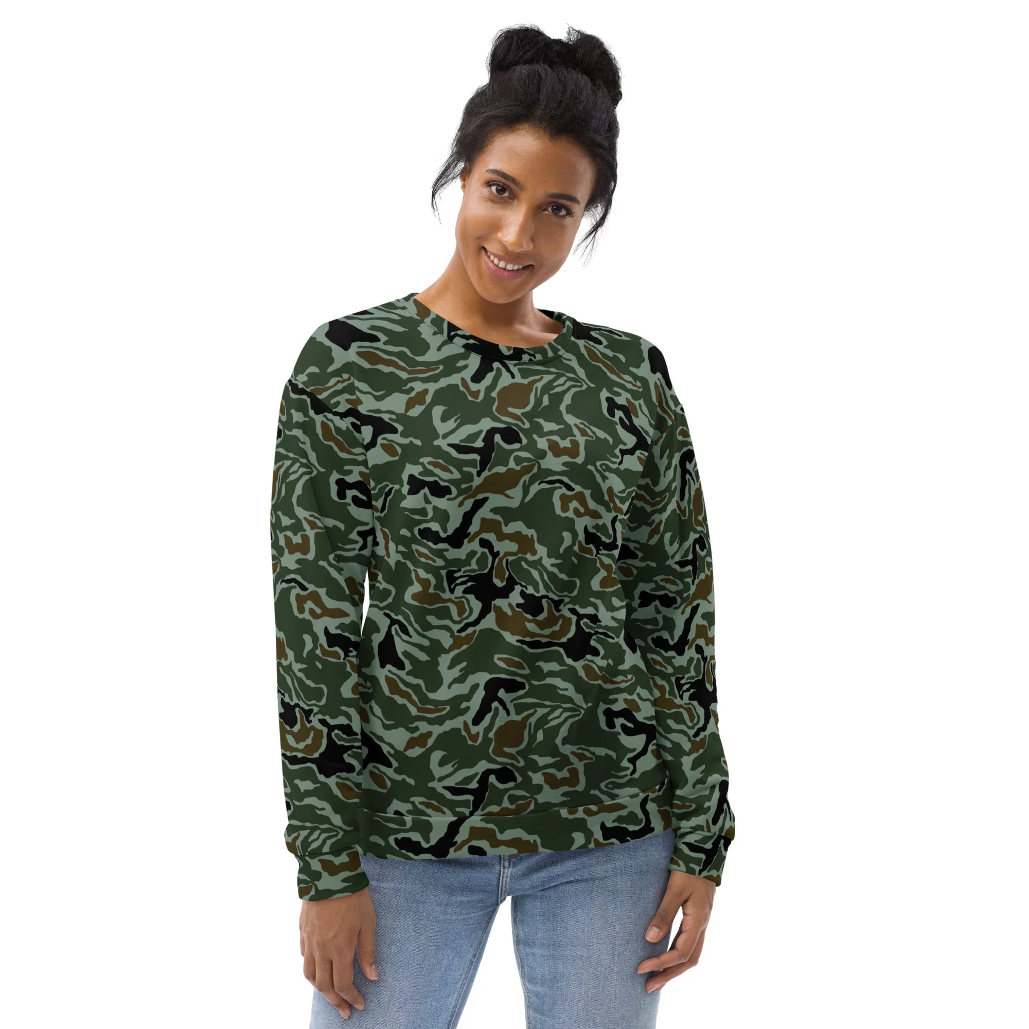 South Korean ROK Noodle Swirl CAMO Unisex Sweatshirt - Image 8