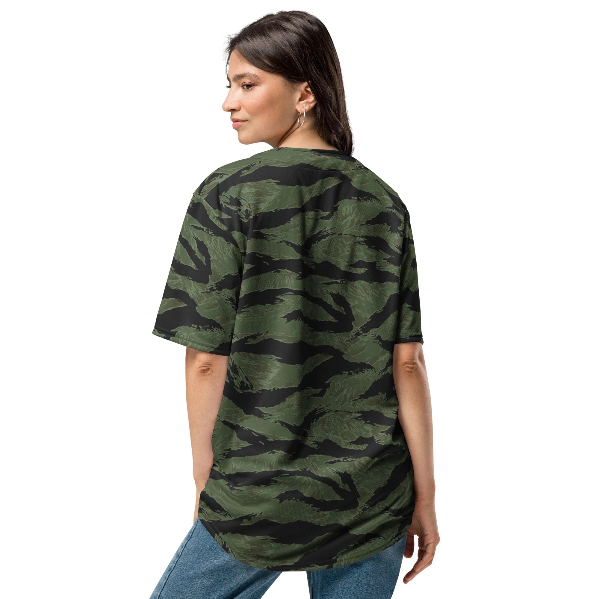 South Vietnamese ARVN Tiger Stripe CAMO Unisex Baseball Jersey - Image 4