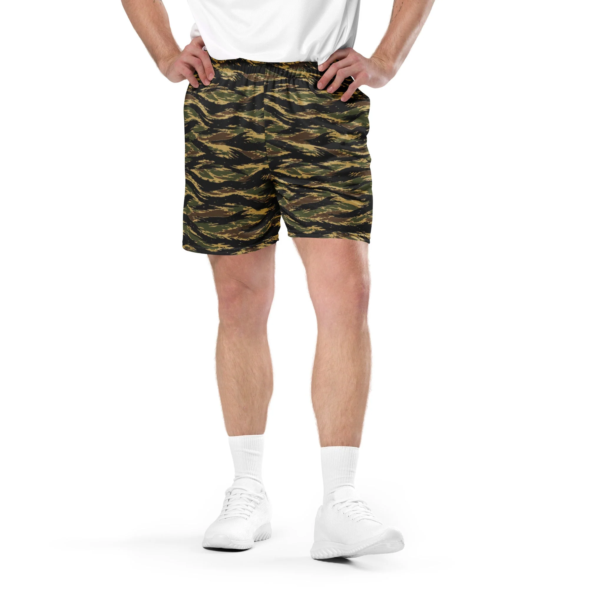 South Vietnamese Early War Tiger Stripe CAMO Unisex Mesh Shorts - Image 5