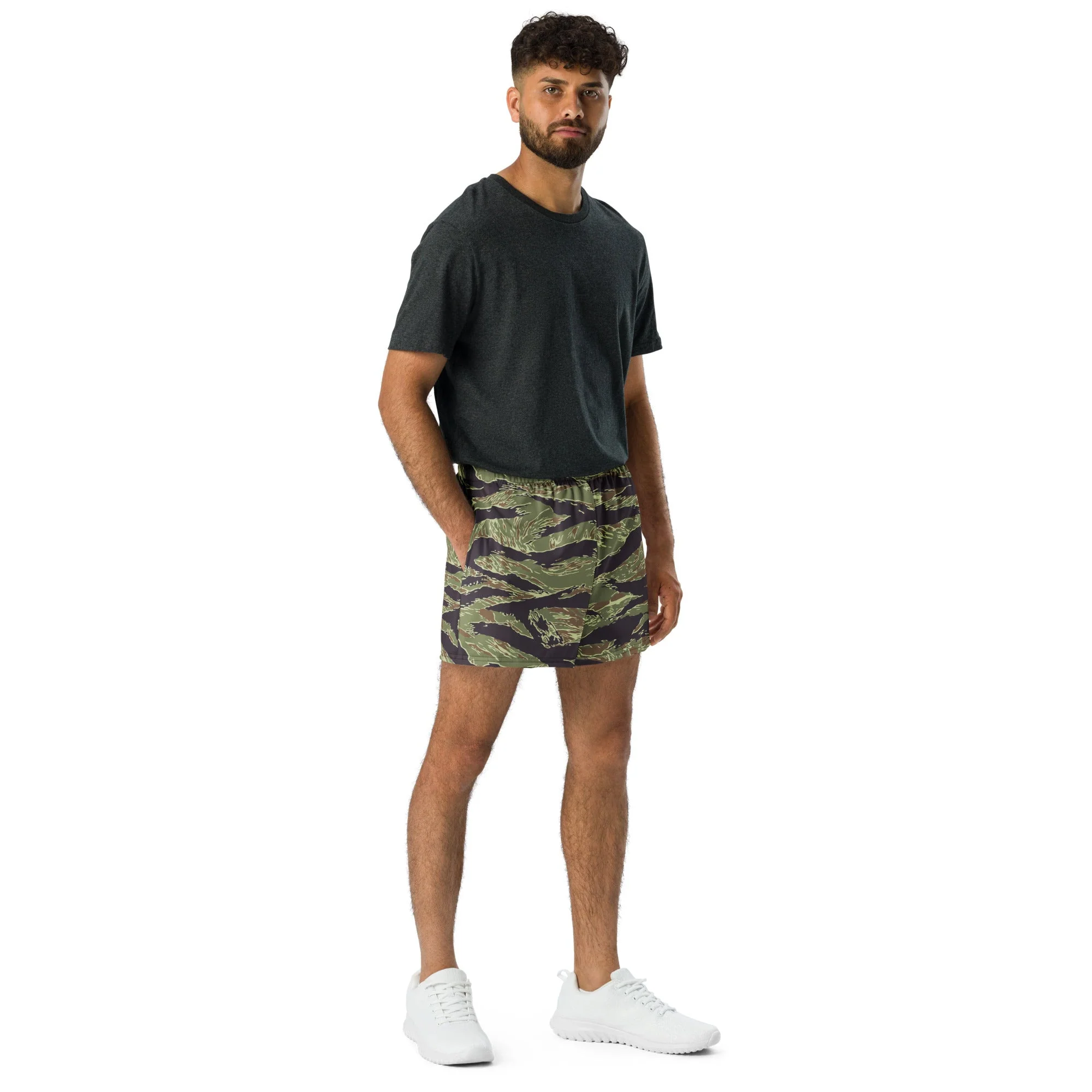 South Vietnamese Marine Corps Tiger Stripe CAMO Unisex Athletic Shorts - Image 4