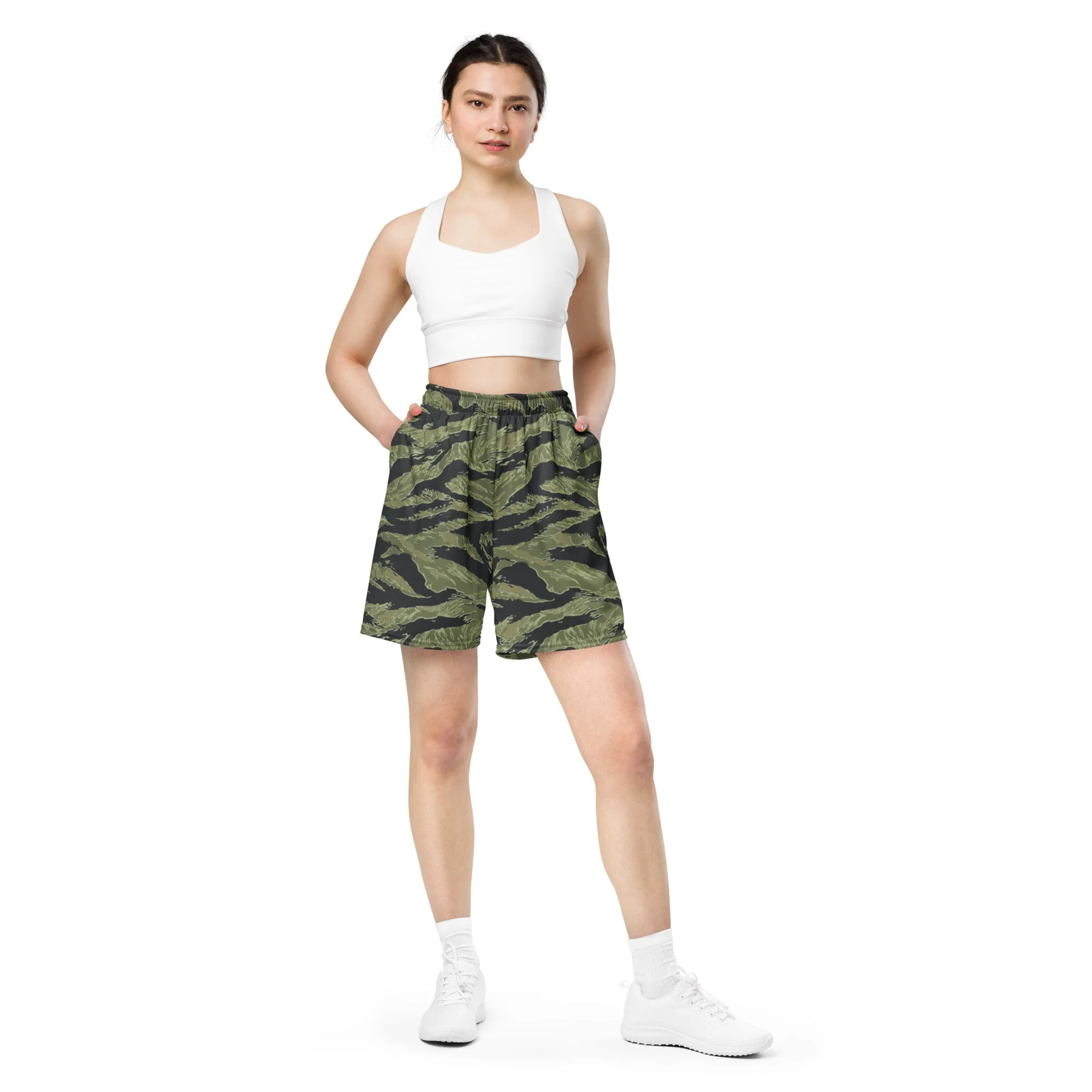 South Vietnamese Sea Wave Tiger Stripe CAMO Unisex Mesh Shorts - Image 11