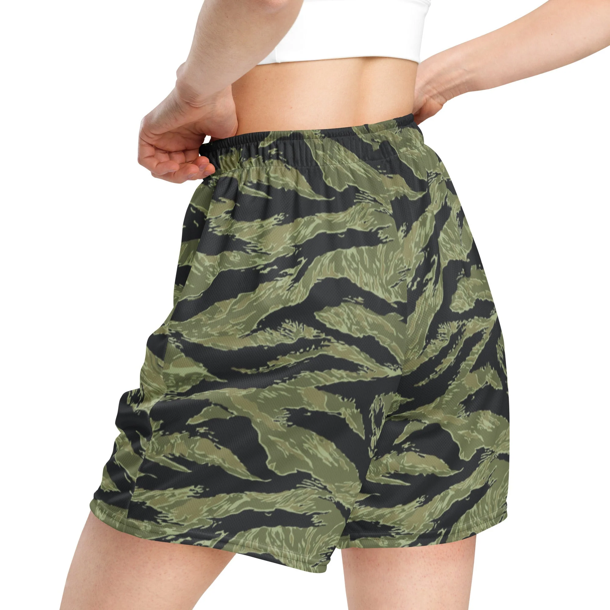 South Vietnamese Sea Wave Tiger Stripe CAMO Unisex Mesh Shorts - Image 12