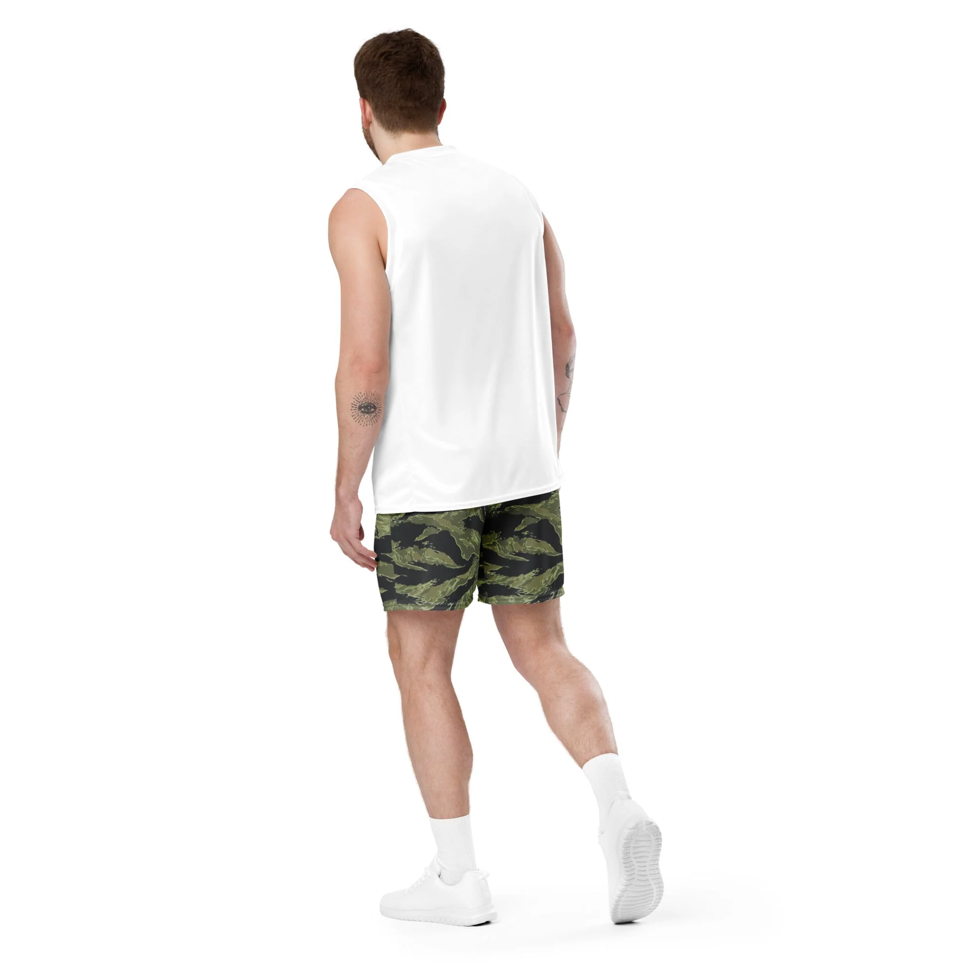 South Vietnamese Sea Wave Tiger Stripe CAMO Unisex Mesh Shorts - Image 15