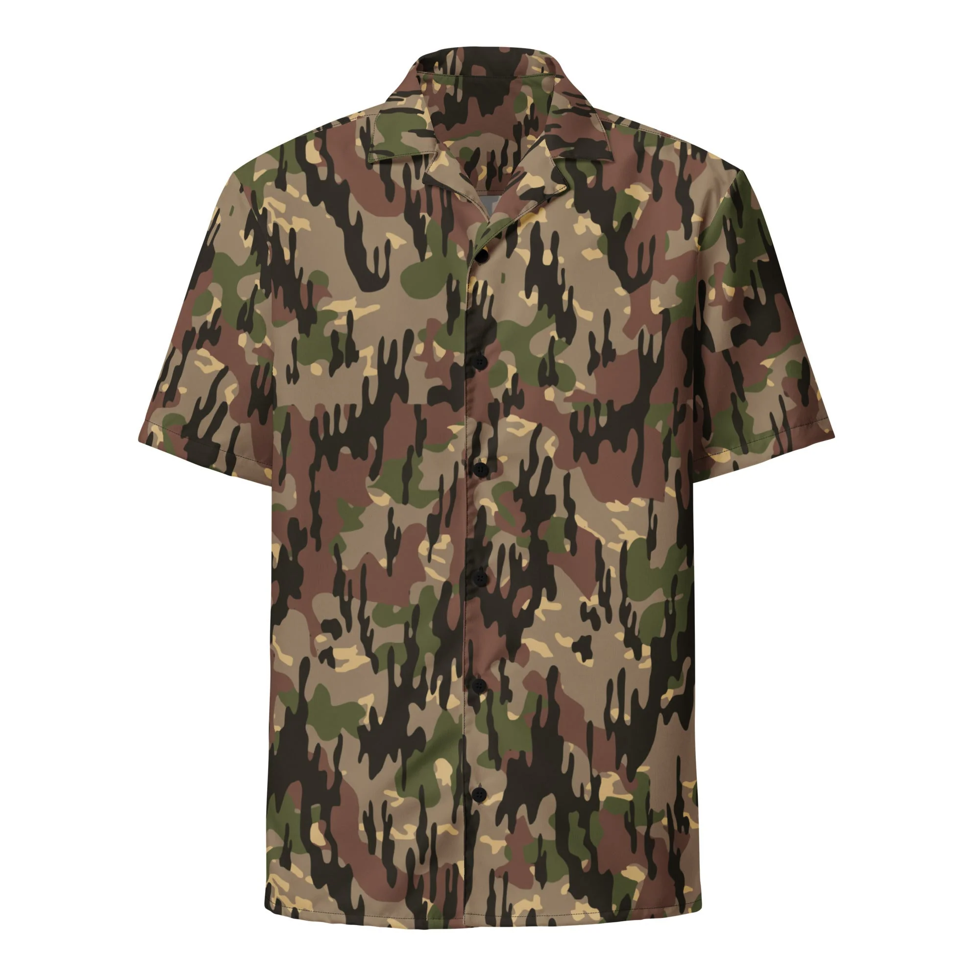 Spanish Rocosos Guerrillero CAMO Unisex Short-Sleeve Button Shirt - Image 11