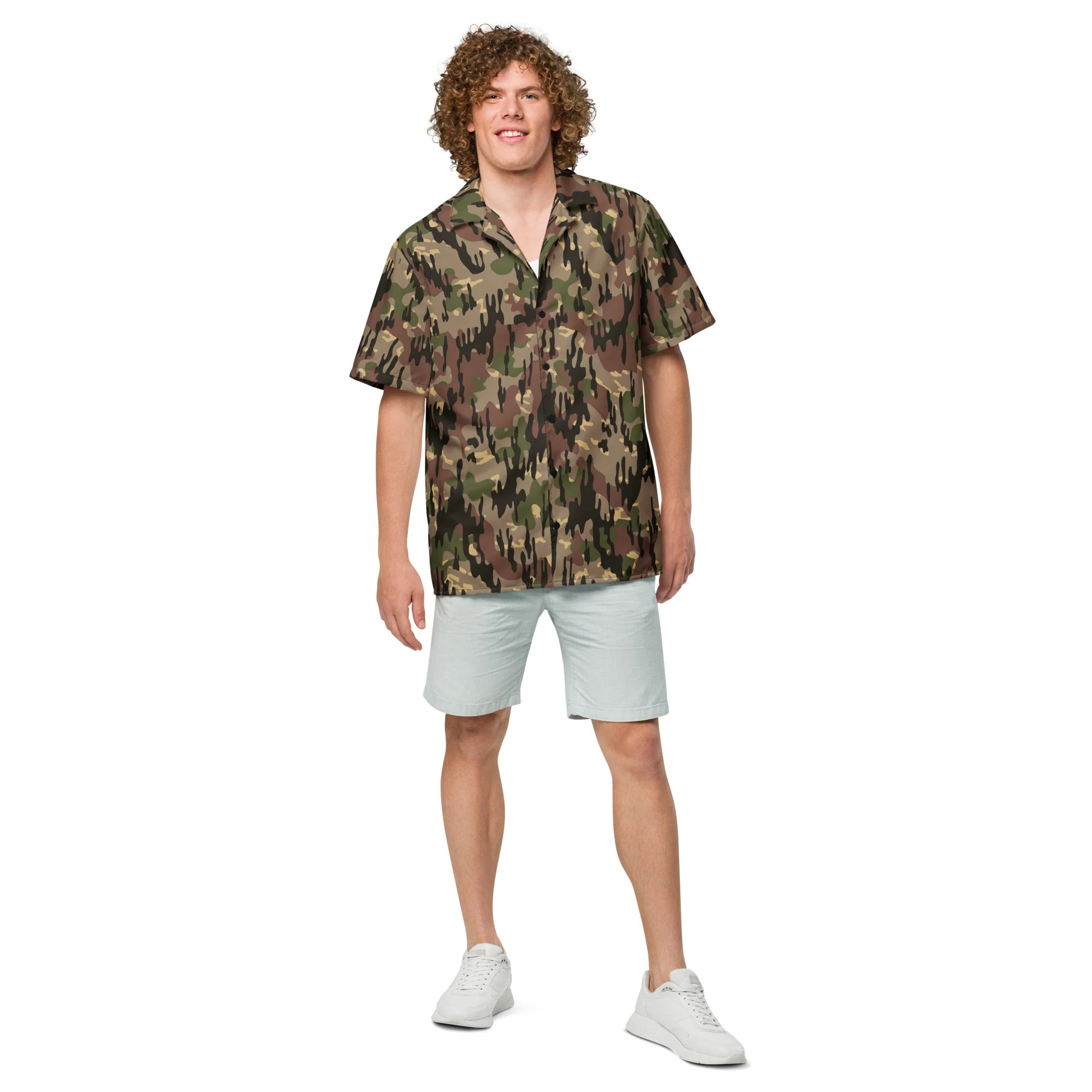 Spanish Rocosos Guerrillero CAMO Unisex Short-Sleeve Button Shirt - Image 4