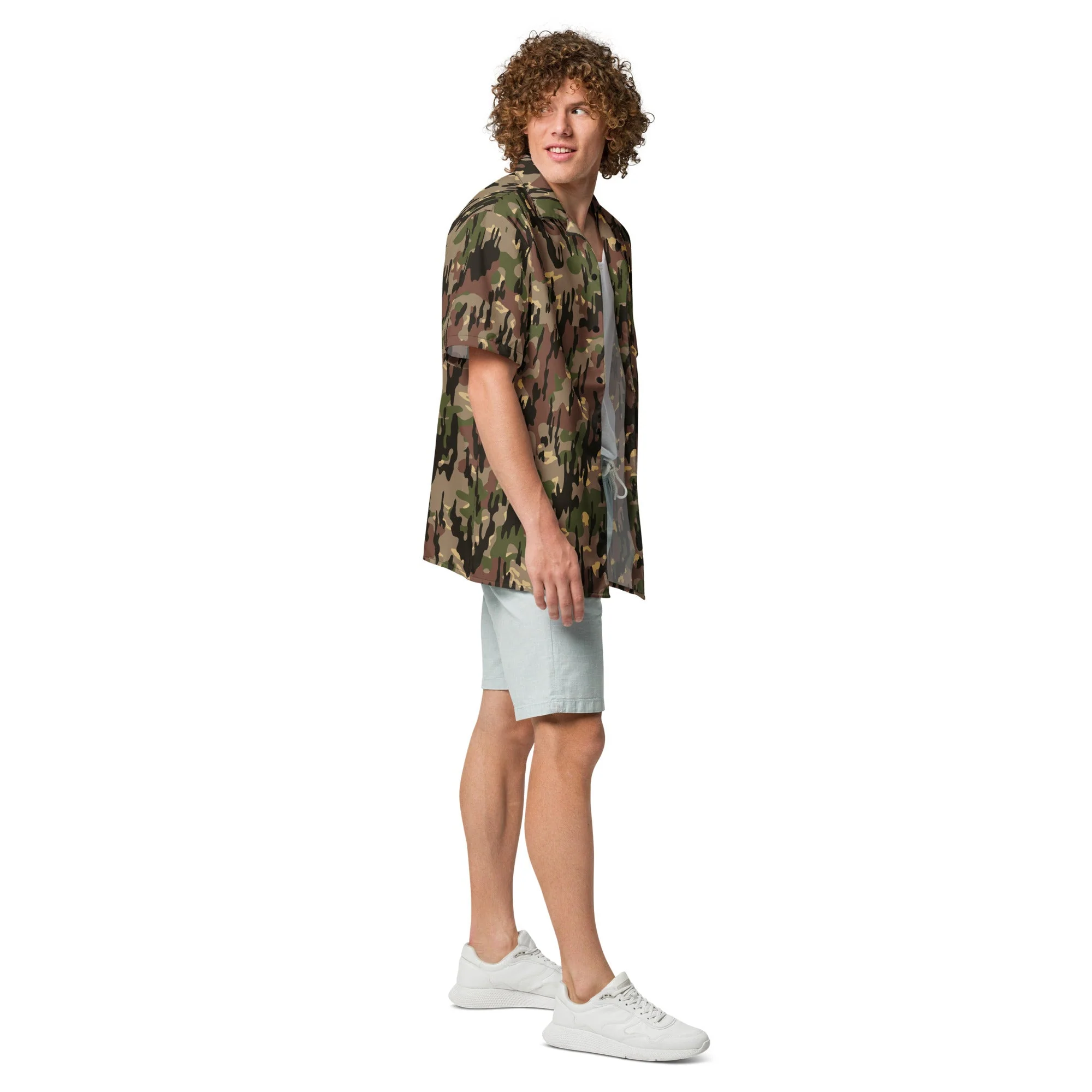 Spanish Rocosos Guerrillero CAMO Unisex Short-Sleeve Button Shirt - Image 6
