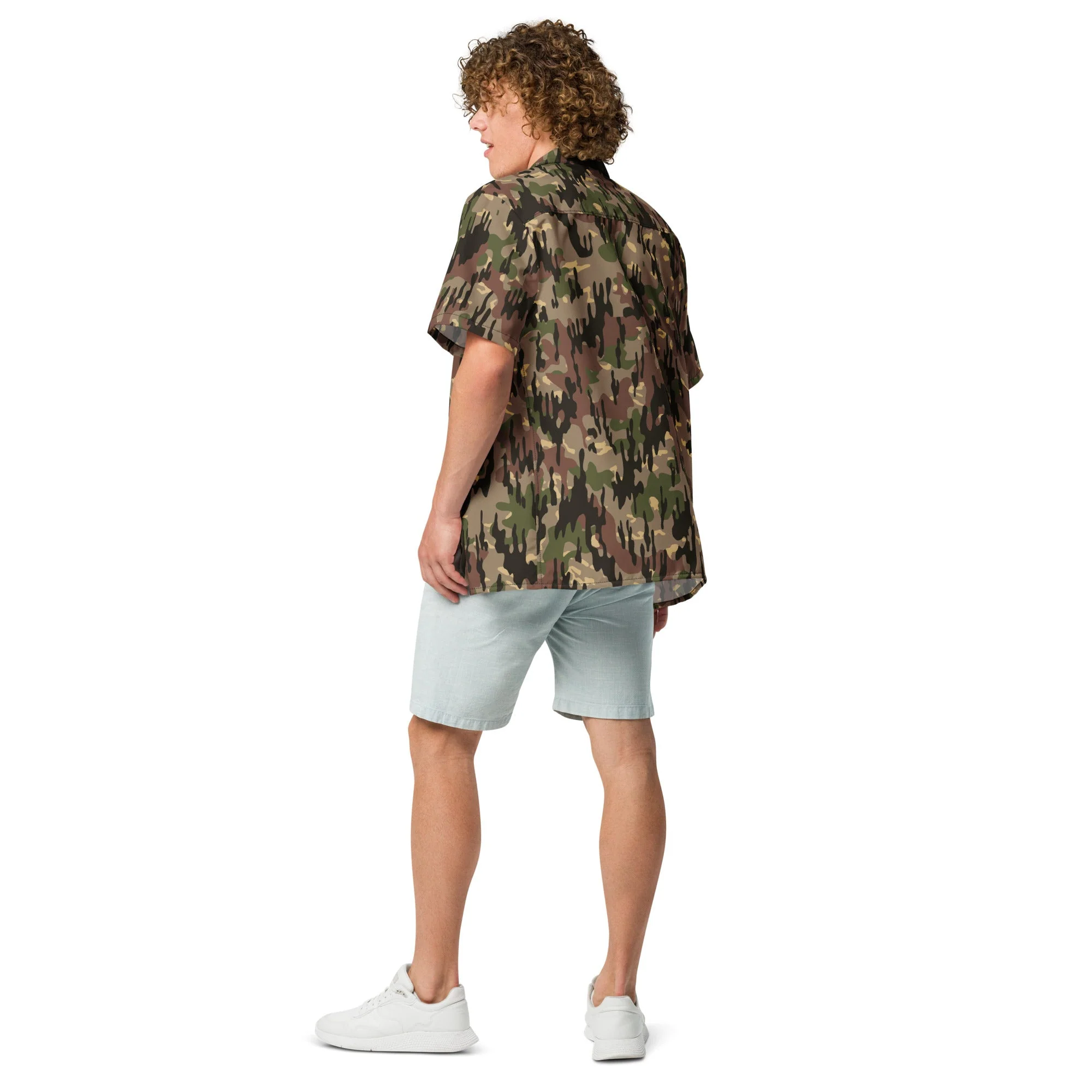 Spanish Rocosos Guerrillero CAMO Unisex Short-Sleeve Button Shirt - Image 7