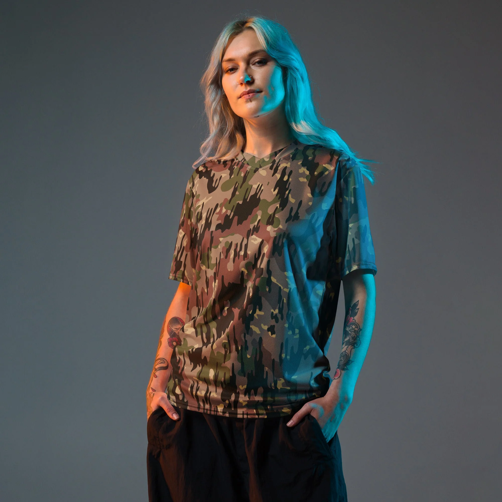 Spanish Rocosos Guerrillero CAMO Unisex Sports Jersey - Image 7