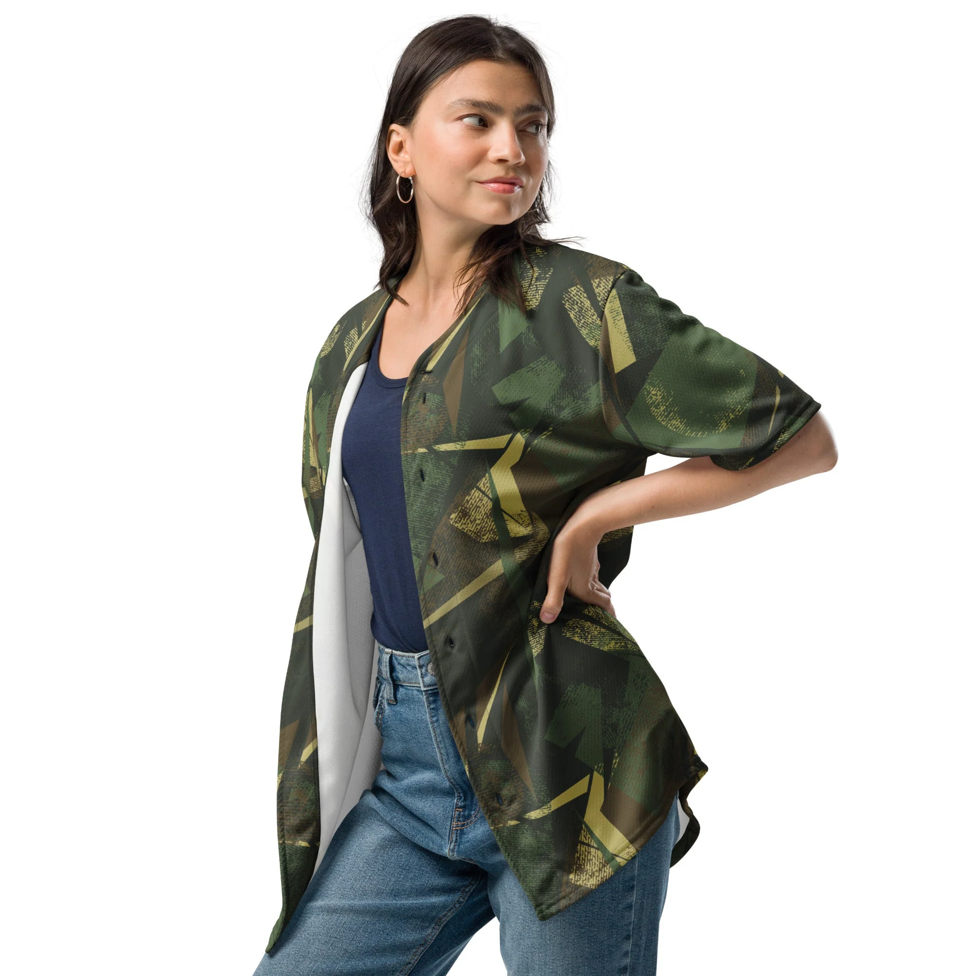 Splinter Vector Jungle CAMO Unisex Baseball Jersey - Image 3