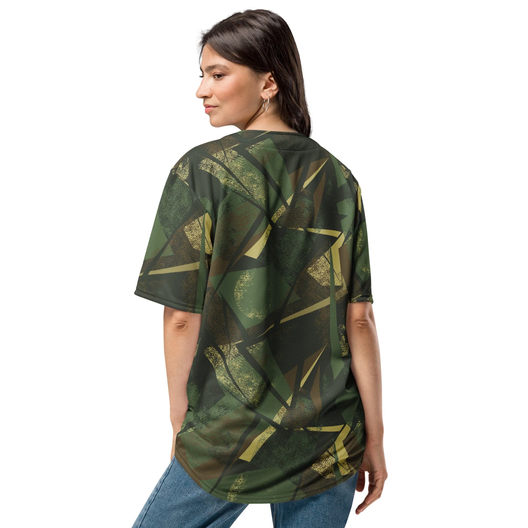 Splinter Vector Jungle CAMO Unisex Baseball Jersey - Image 4