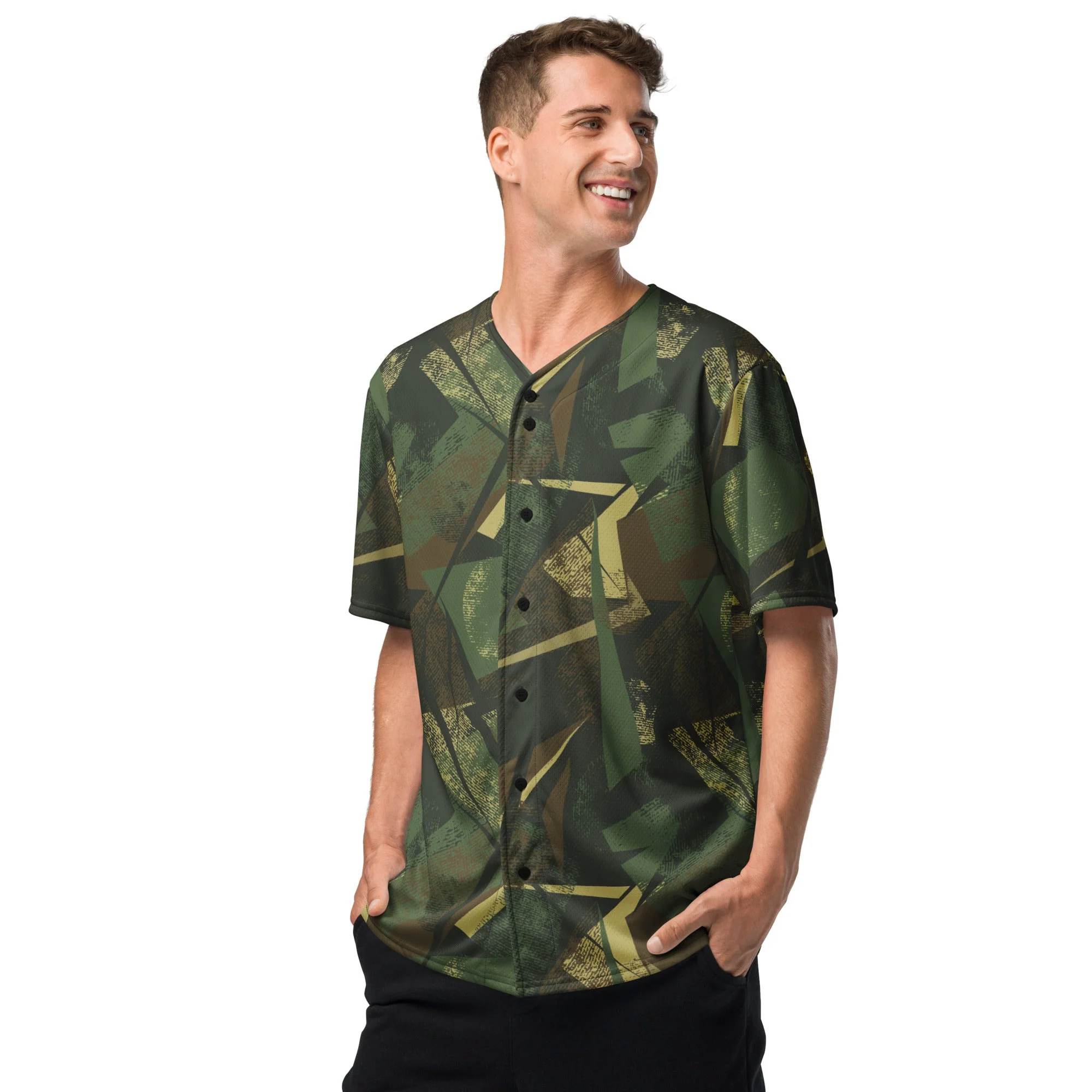 Splinter Vector Jungle CAMO Unisex Baseball Jersey - Image 9