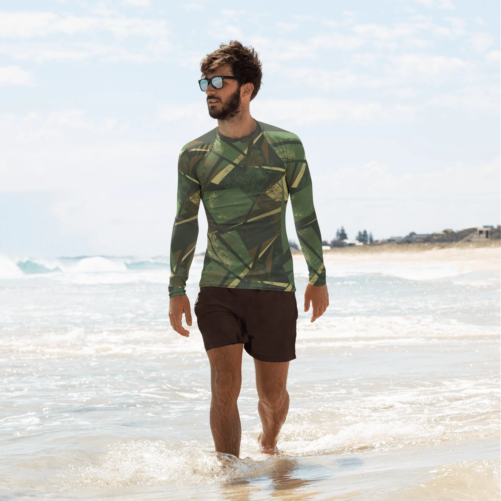 Splinter Vector Jungle CAMO Mens Long-Sleeve Rash Guard