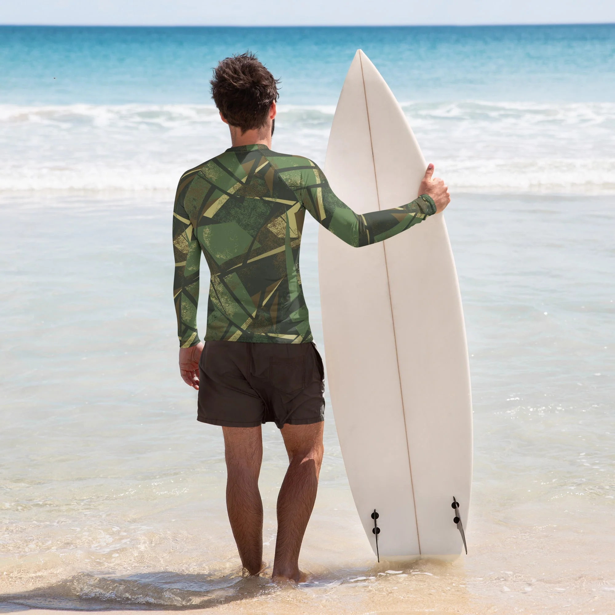 Splinter Vector Jungle CAMO Mens Long-Sleeve Rash Guard - Image 2