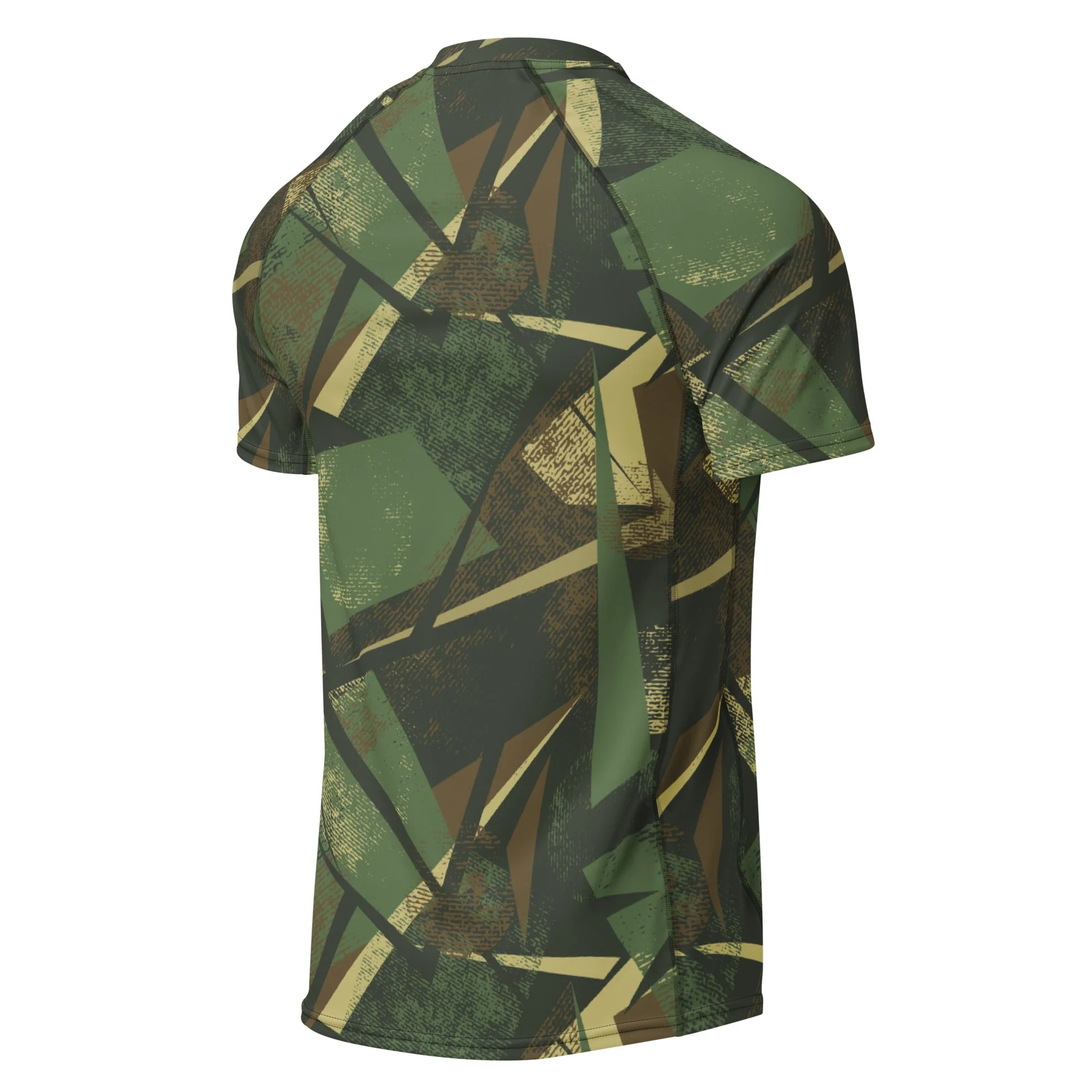 Splinter Vector Jungle CAMO Mens Short-Sleeve Rash Guard - Image 7