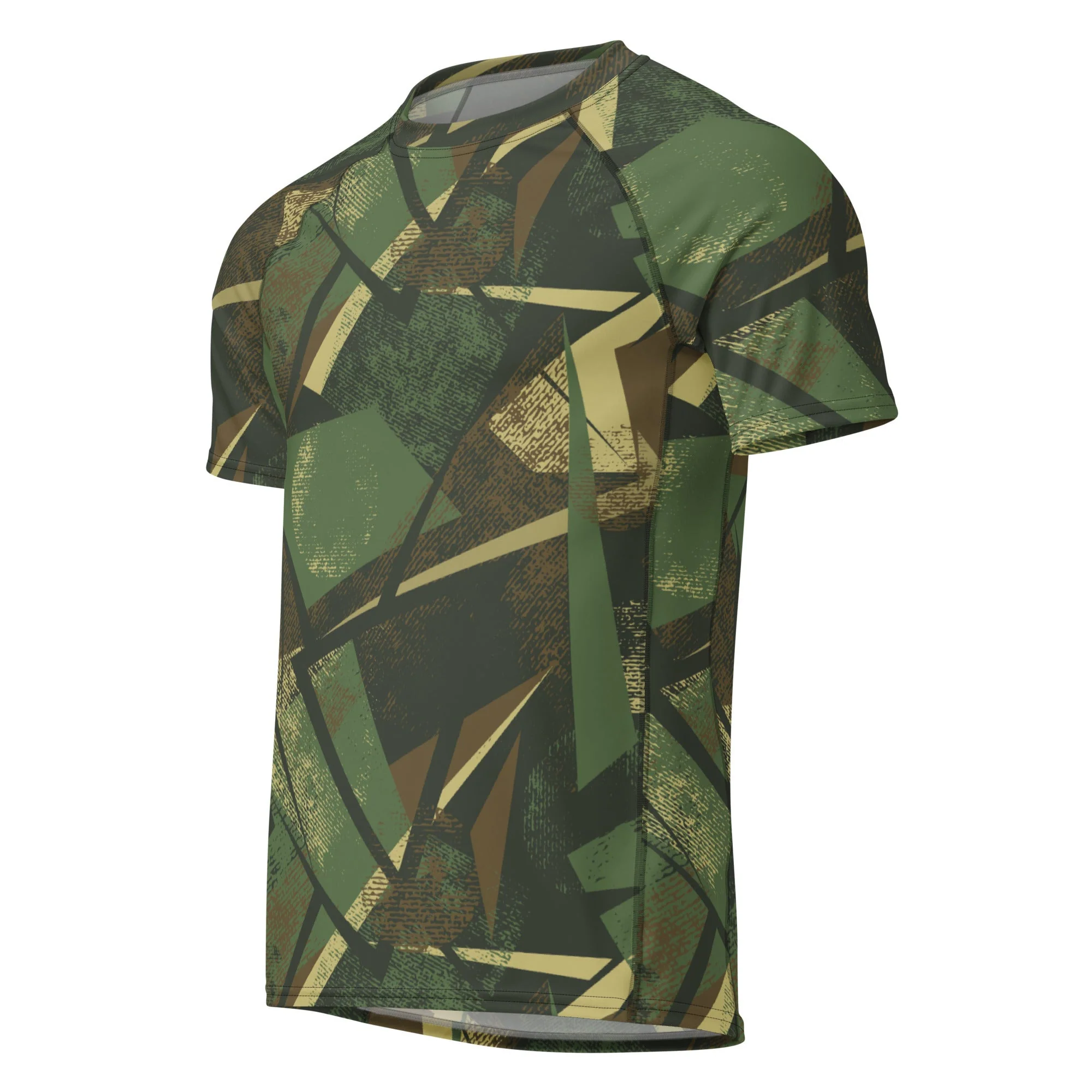 Splinter Vector Jungle CAMO Mens Short-Sleeve Rash Guard - Image 8