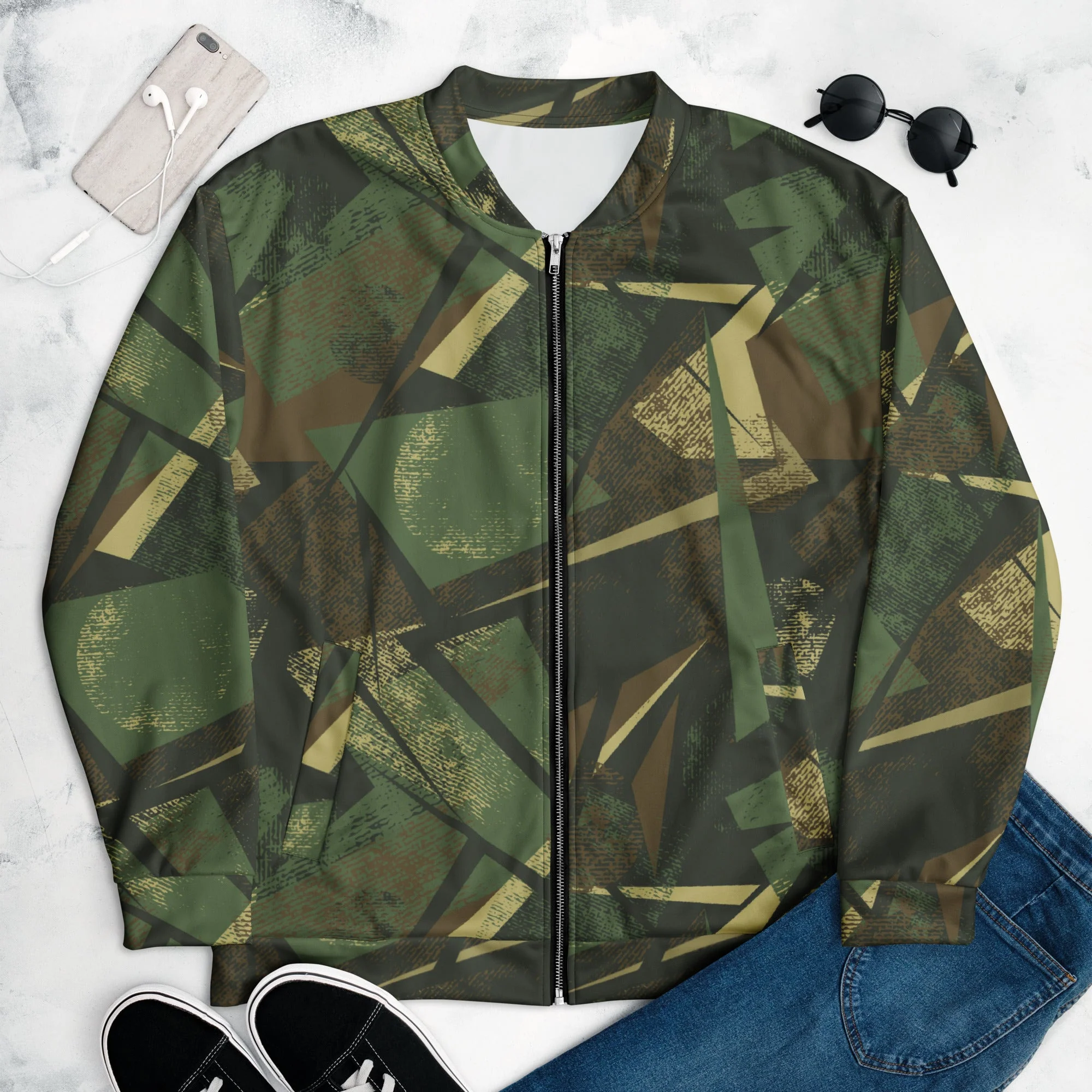 Splinter Vector Jungle CAMO Unisex Bomber Jacket - Image 2