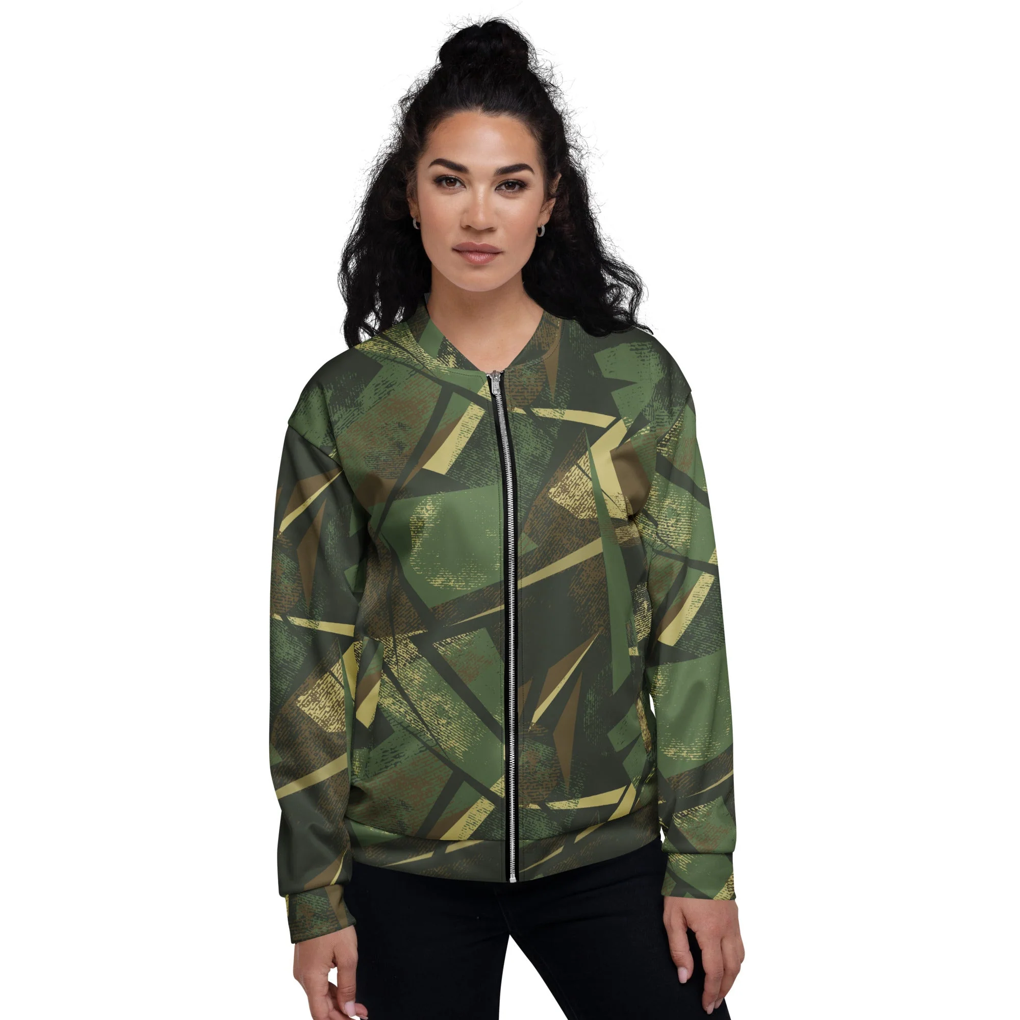 Splinter Vector Jungle CAMO Unisex Bomber Jacket - Image 3