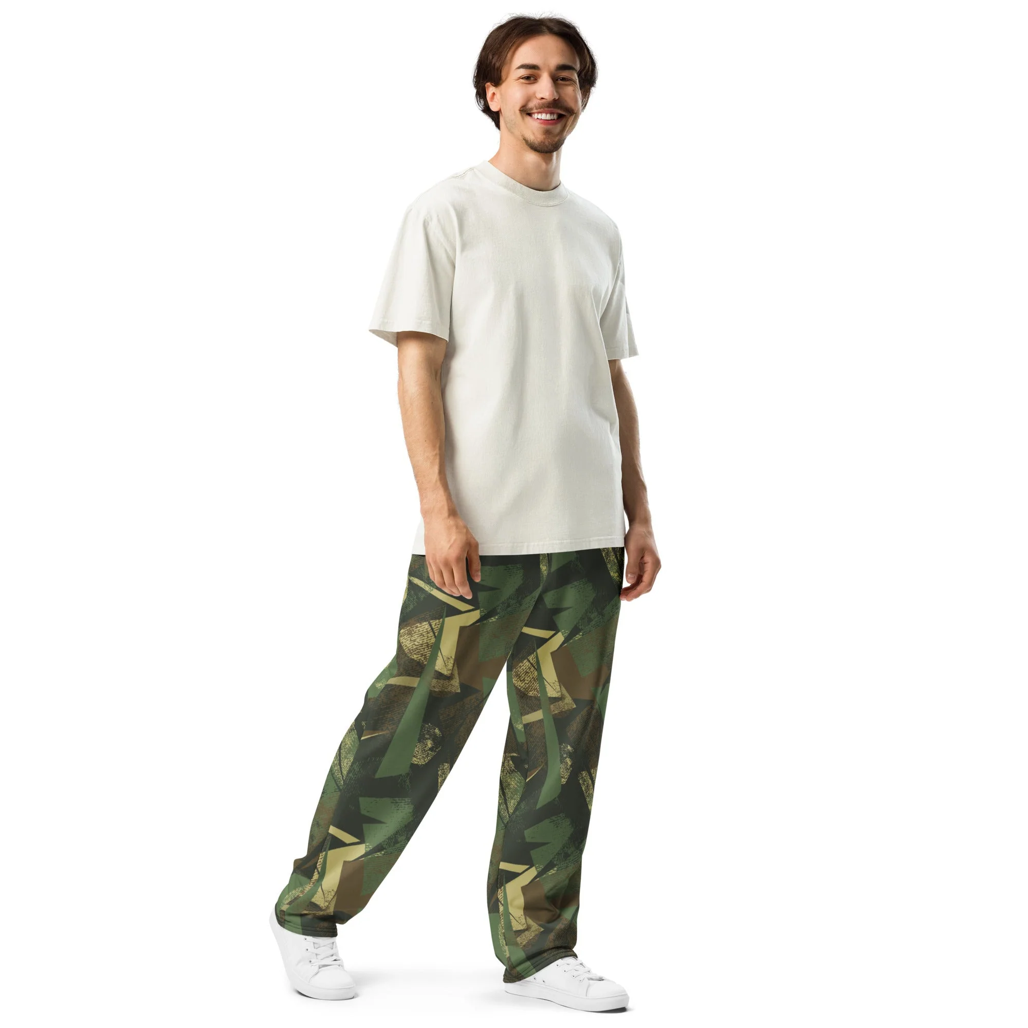 Splinter Vector Jungle CAMO Unisex Wide-Leg Joggers - Image 2