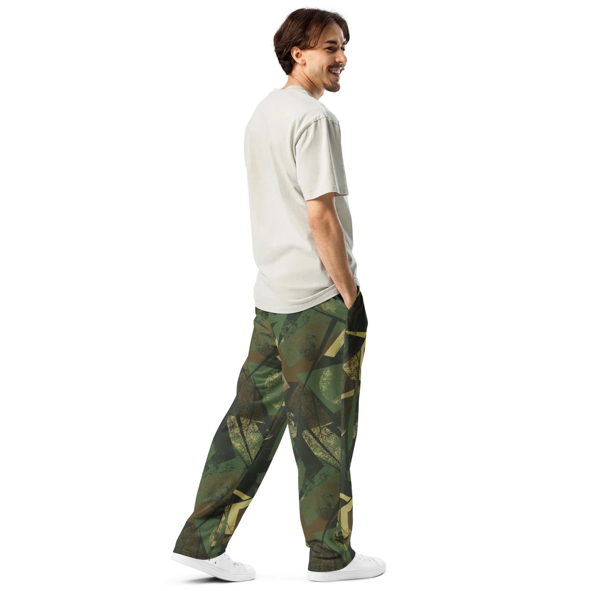 Splinter Vector Jungle CAMO Unisex Wide-Leg Joggers - Image 3