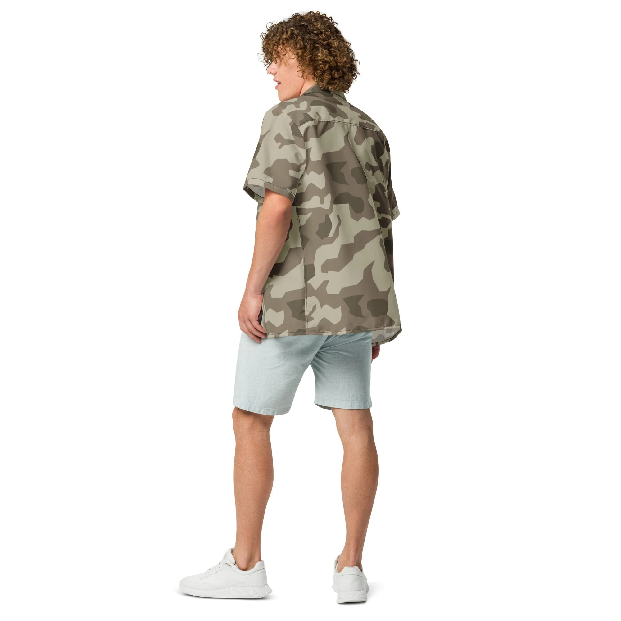 German Splittermuster Wolfenstein Afrika Korps CAMO Unisex Short-Sleeve Button Shirt - Image 13
