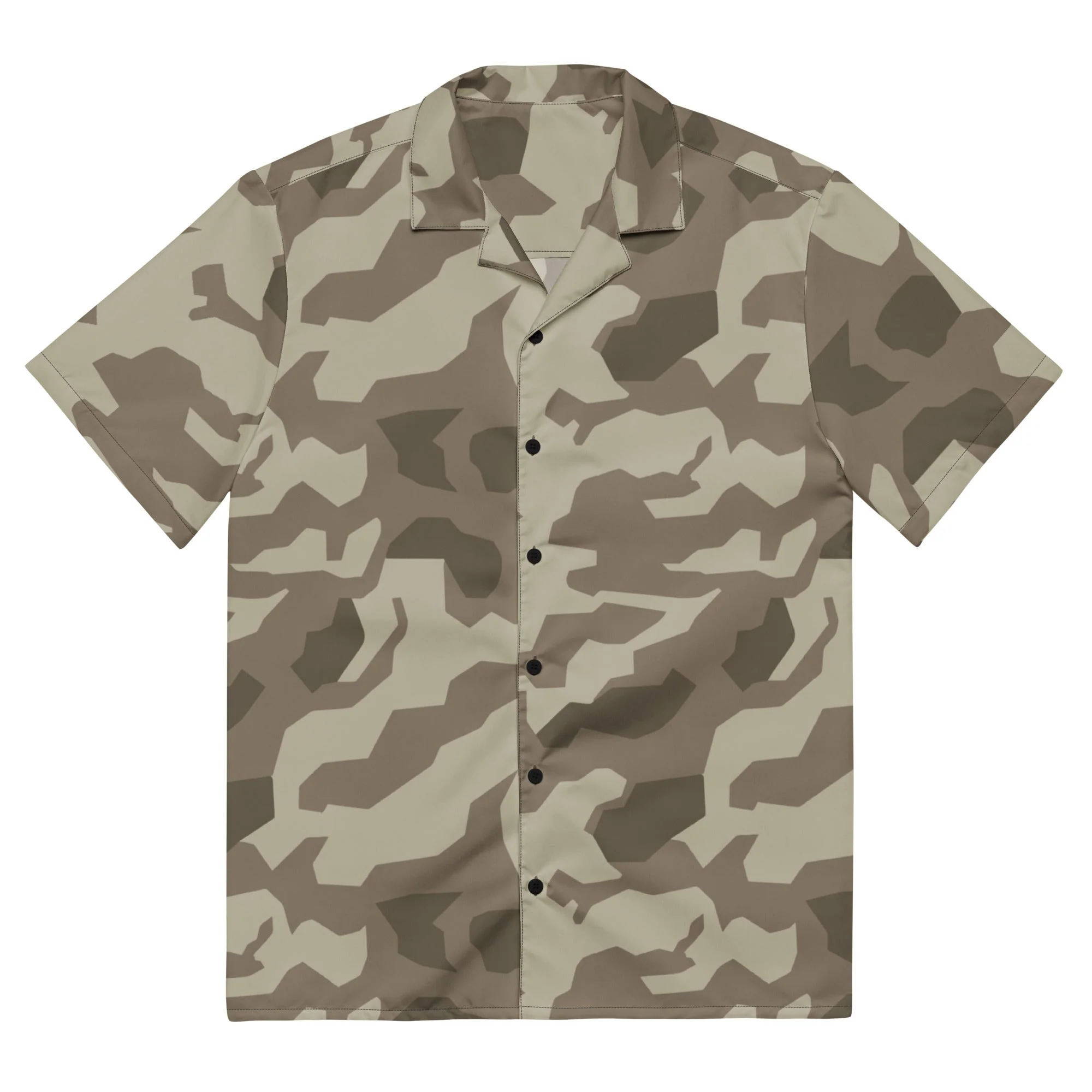 German Splittermuster Wolfenstein Afrika Korps CAMO Unisex Short-Sleeve Button Shirt - Image 3