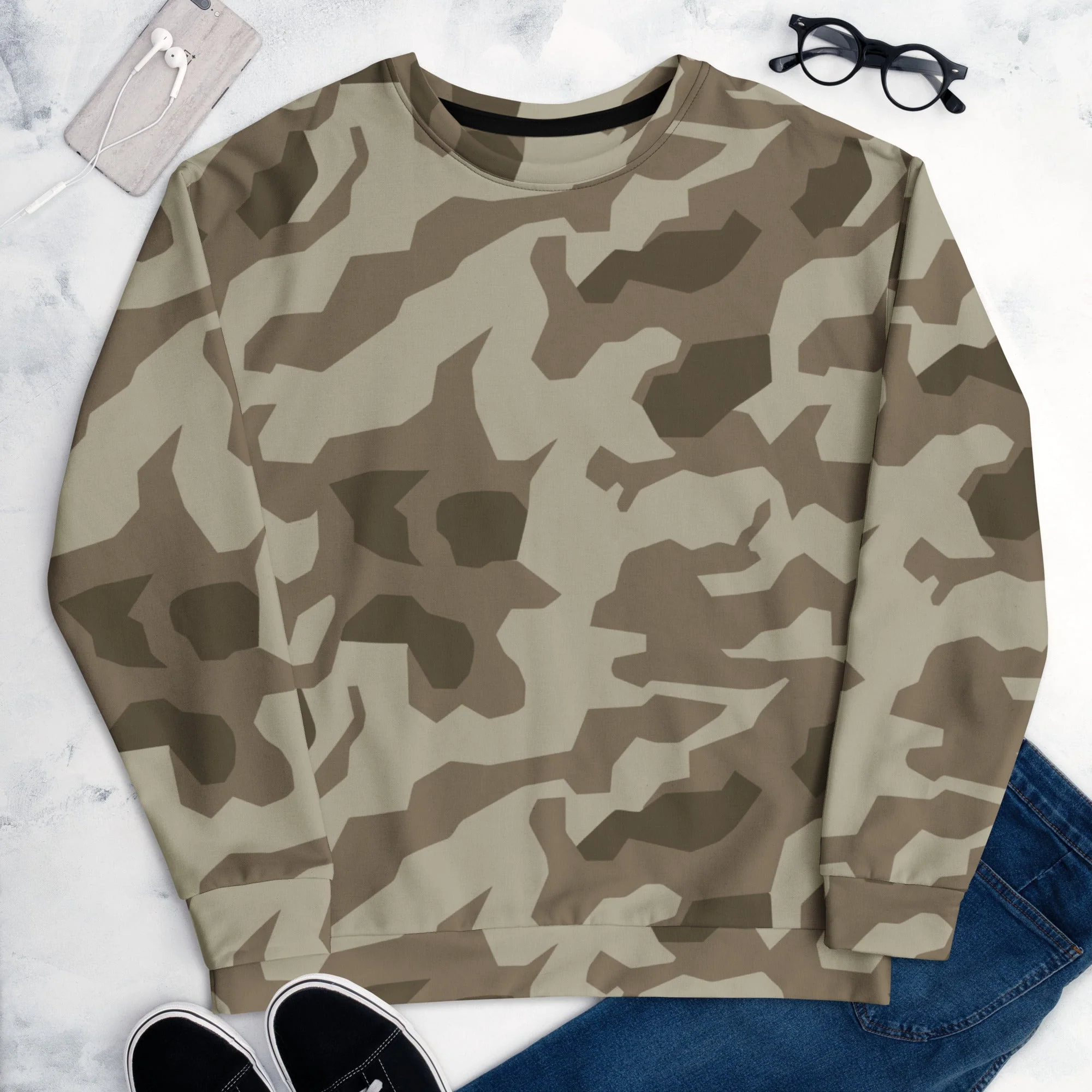 German Splittermuster Wolfenstein Afrika Korps CAMO Unisex Sweatshirt - Image 10