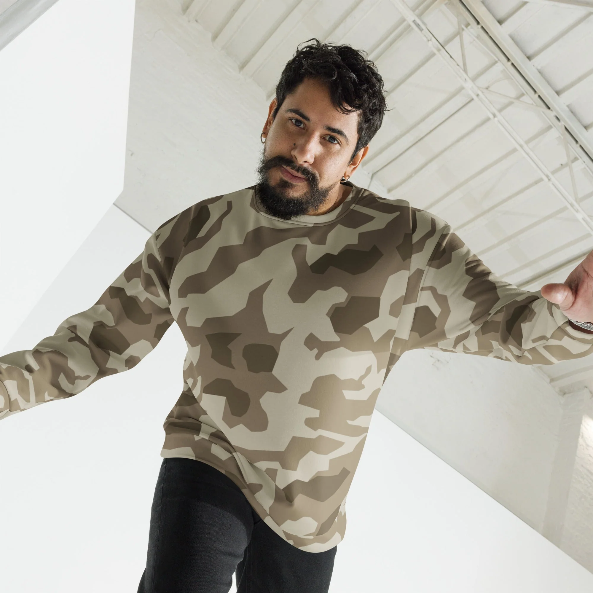 German Splittermuster Wolfenstein Afrika Korps CAMO Unisex Sweatshirt - Image 4
