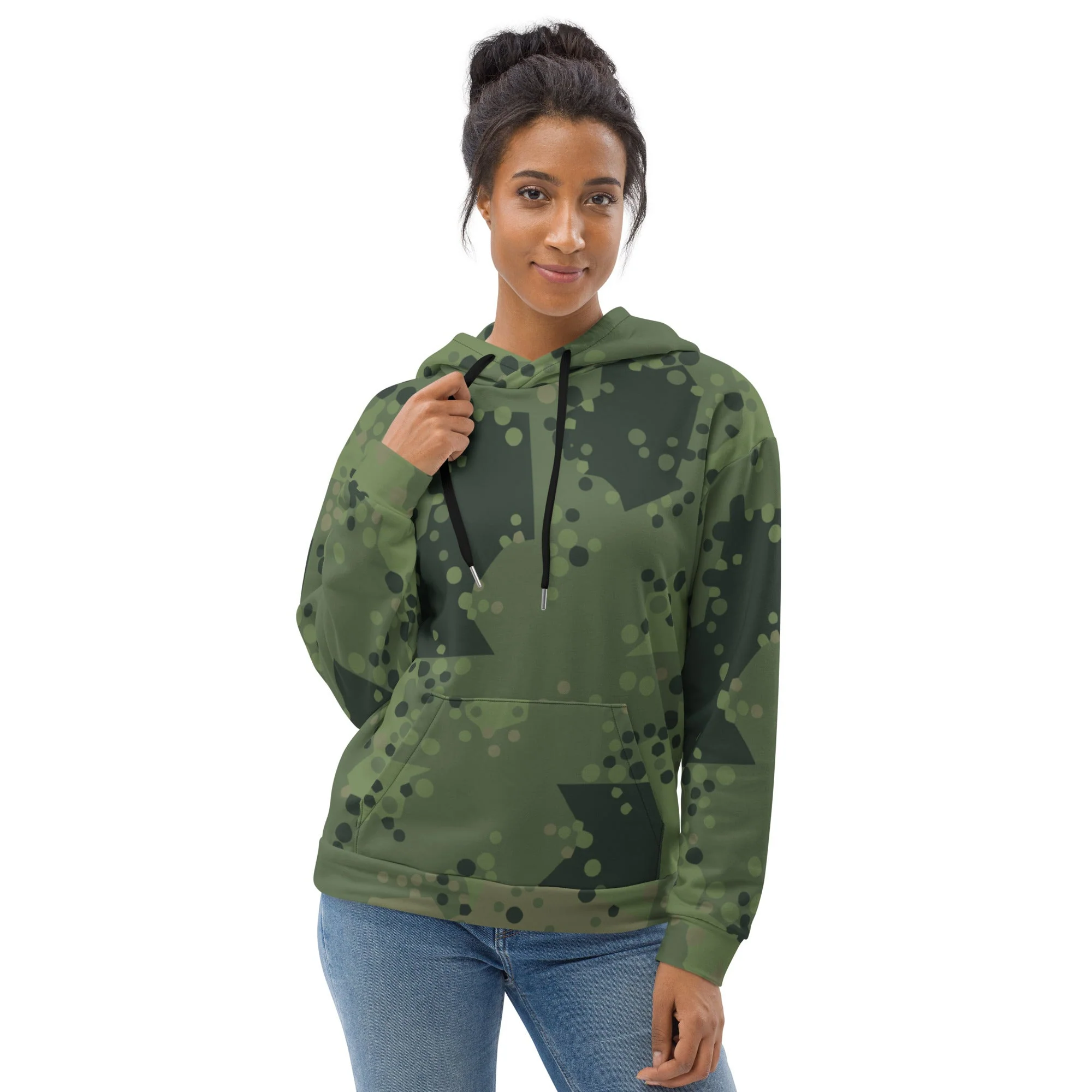Swedish Barracuda Woodland CAMO Unisex Hoodie - Image 2