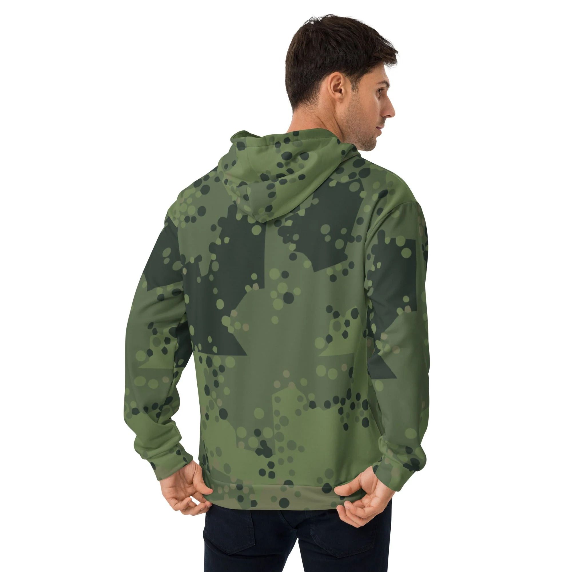 Swedish Barracuda Woodland CAMO Unisex Hoodie - Image 3