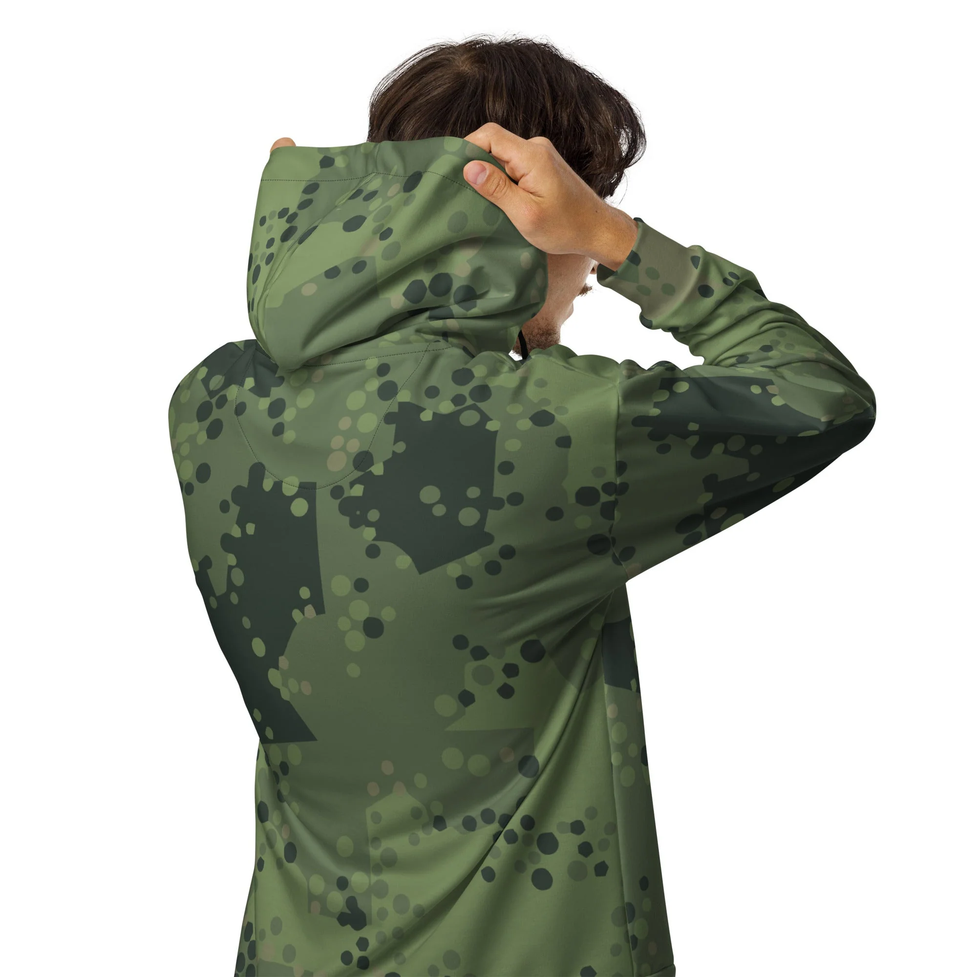 Swedish Barracuda Woodland CAMO Unisex Zip Hoodie - Image 11
