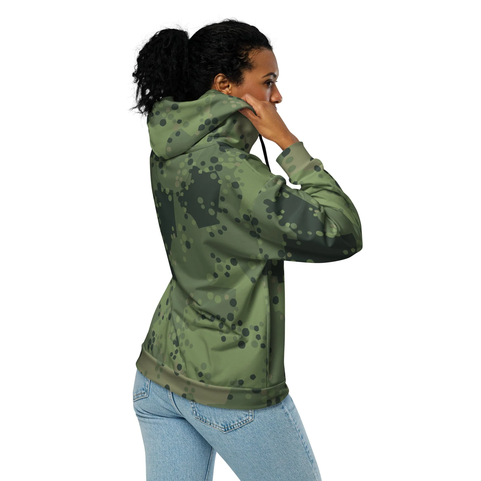 Swedish Barracuda Woodland CAMO Unisex Zip Hoodie - Image 12