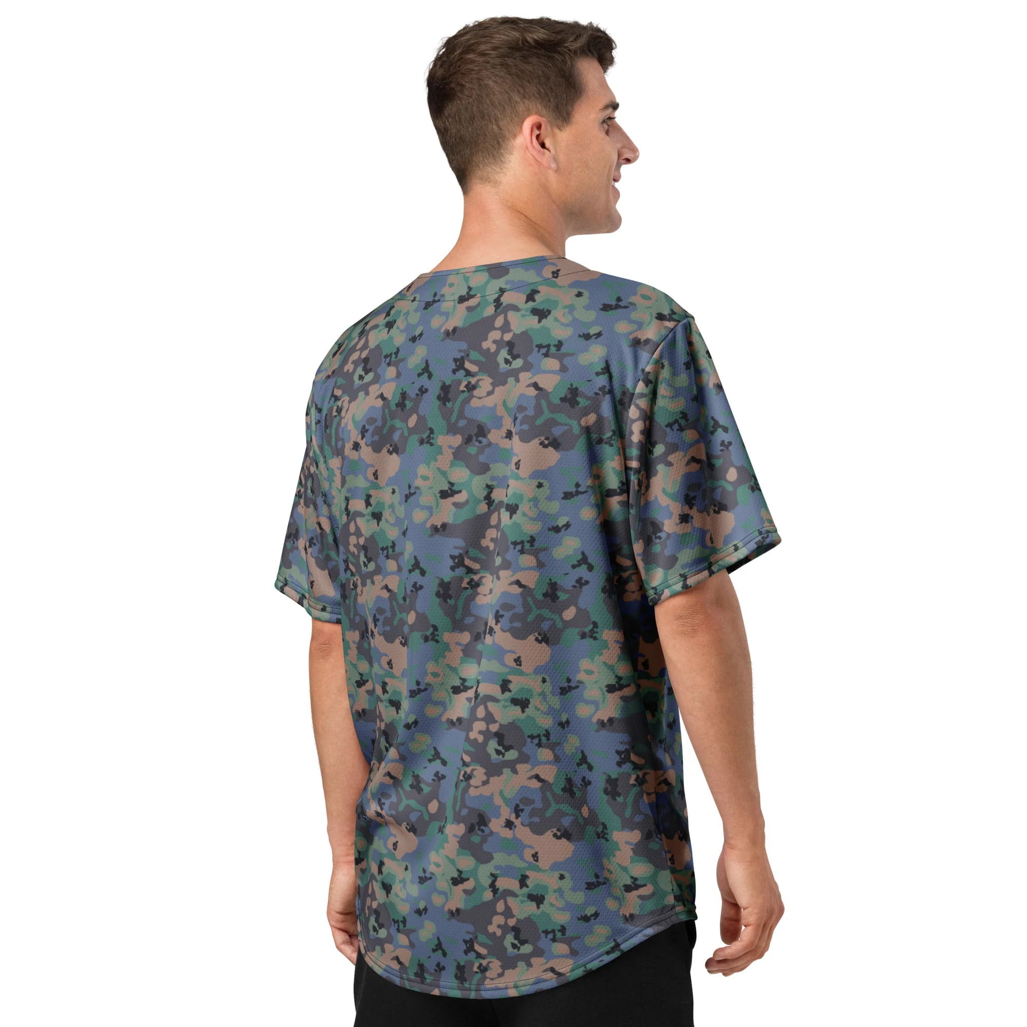 Swedish Experimental CAMO Unisex Baseball Jersey - Image 8
