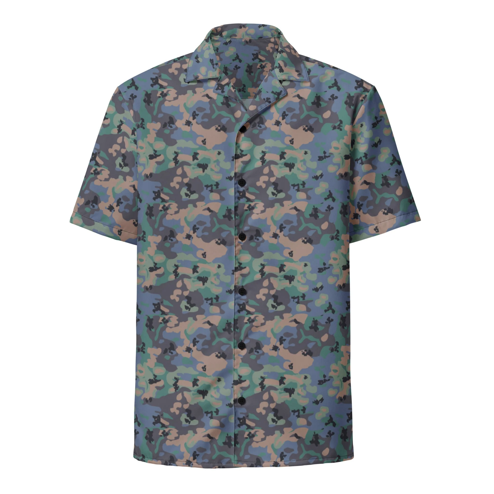 Swedish Experimental CAMO Unisex Short-Sleeve Button Shirt - Image 11