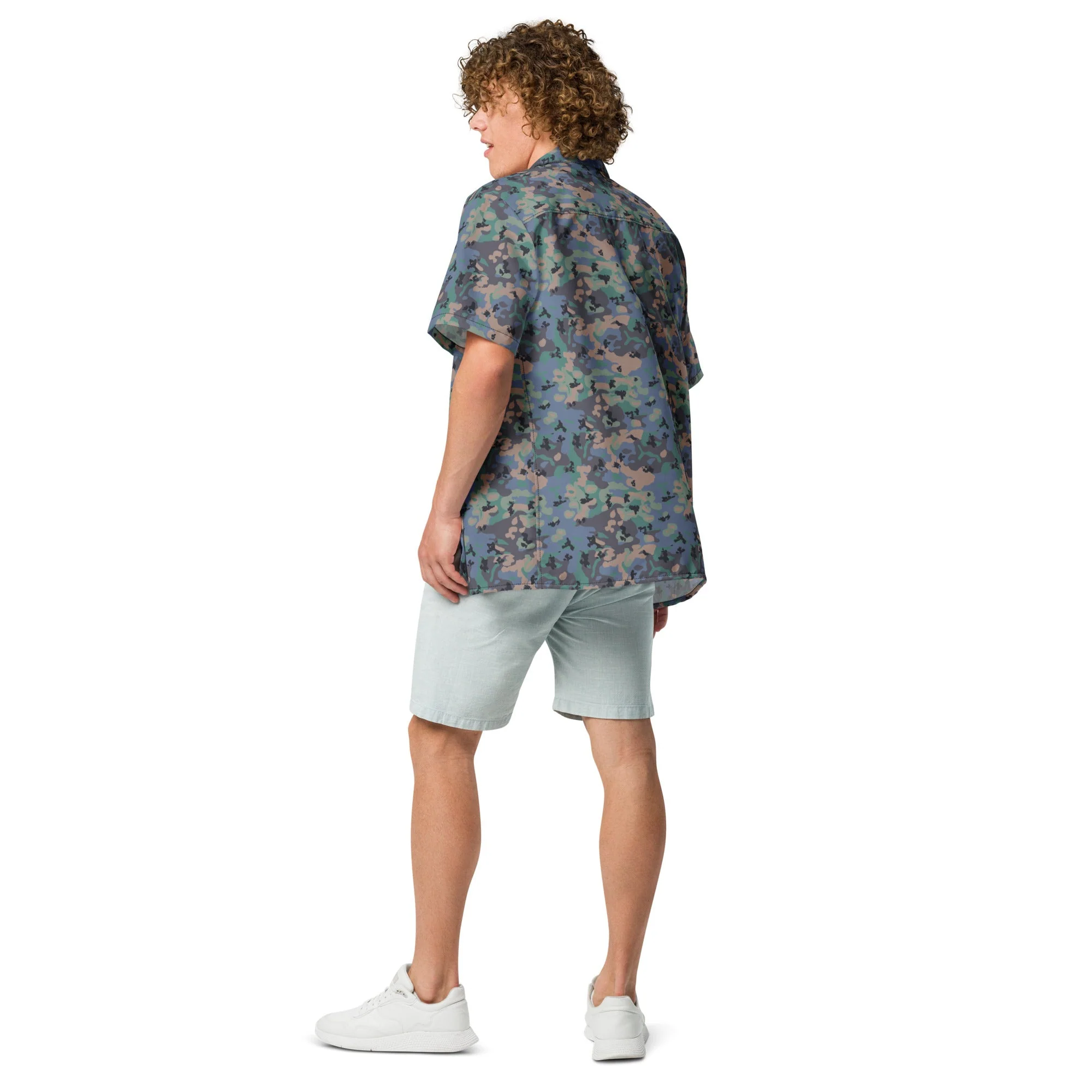 Swedish Experimental CAMO Unisex Short-Sleeve Button Shirt - Image 4