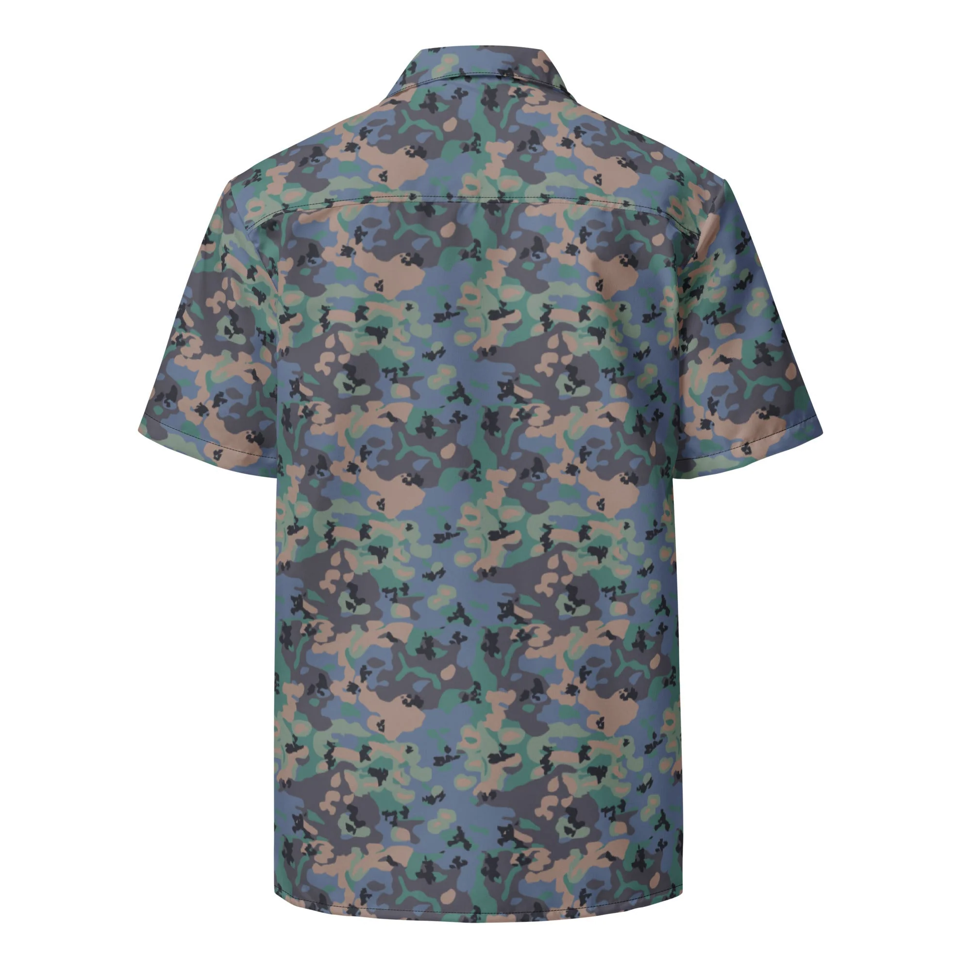 Swedish Experimental CAMO Unisex Short-Sleeve Button Shirt - Image 9