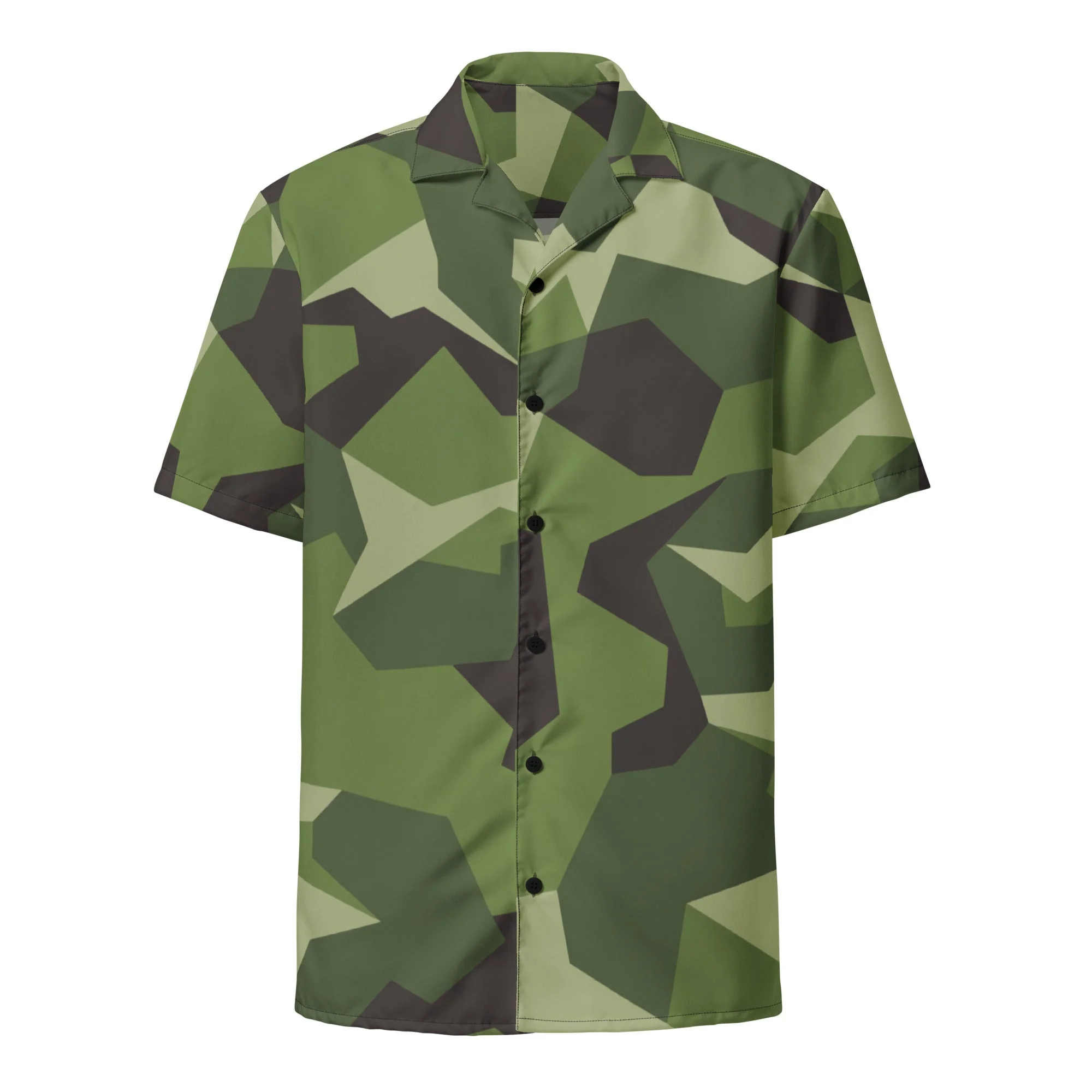 Swedish M90 CAMO Unisex Short-Sleeve Button Shirt - Image 11