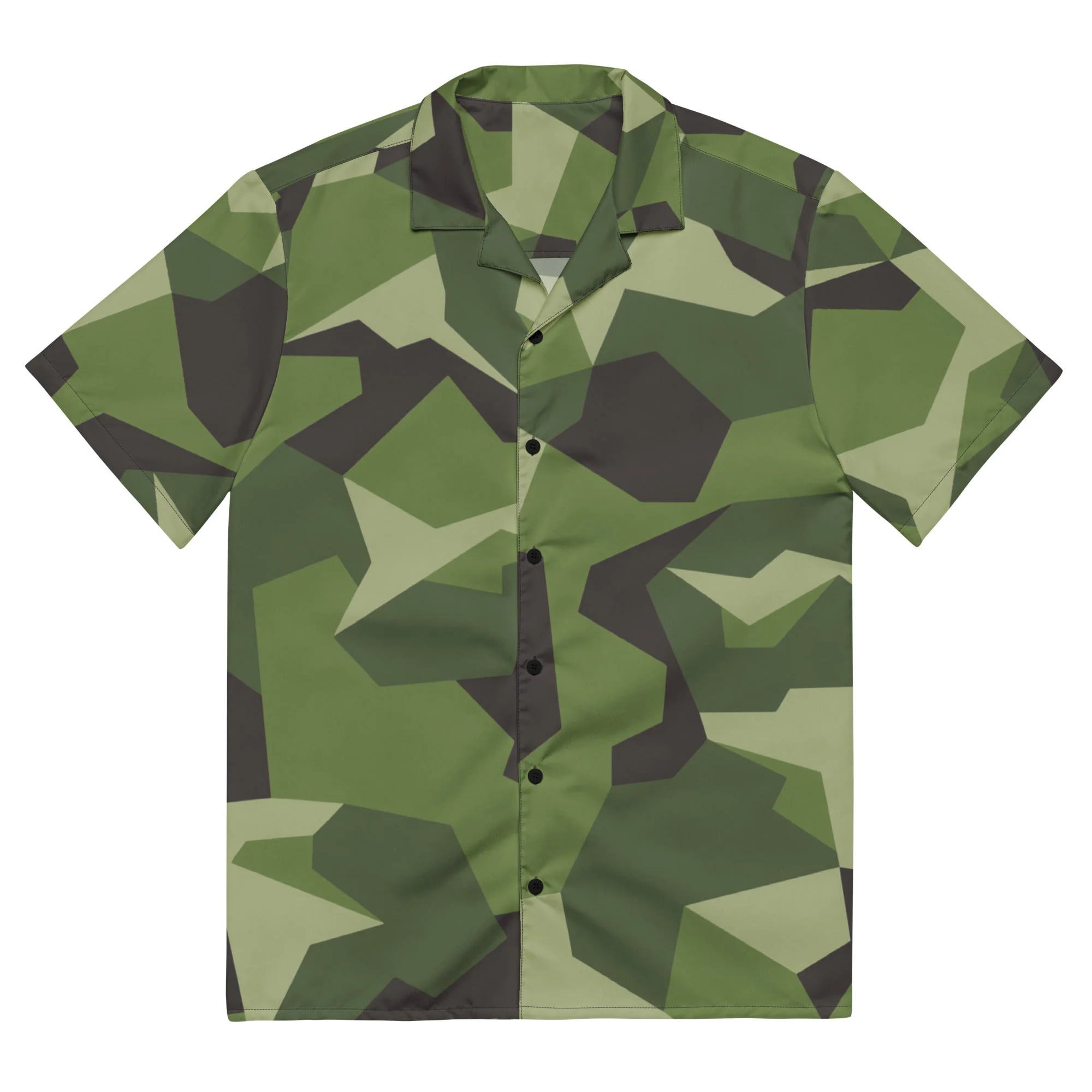 Swedish M90 CAMO Unisex Short-Sleeve Button Shirt - Image 3