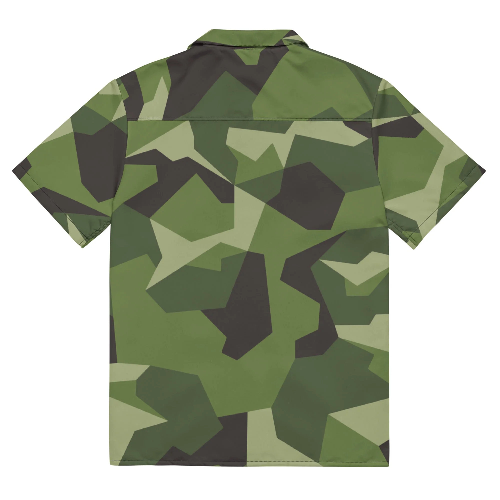 Swedish M90 CAMO Unisex Short-Sleeve Button Shirt - Image 5