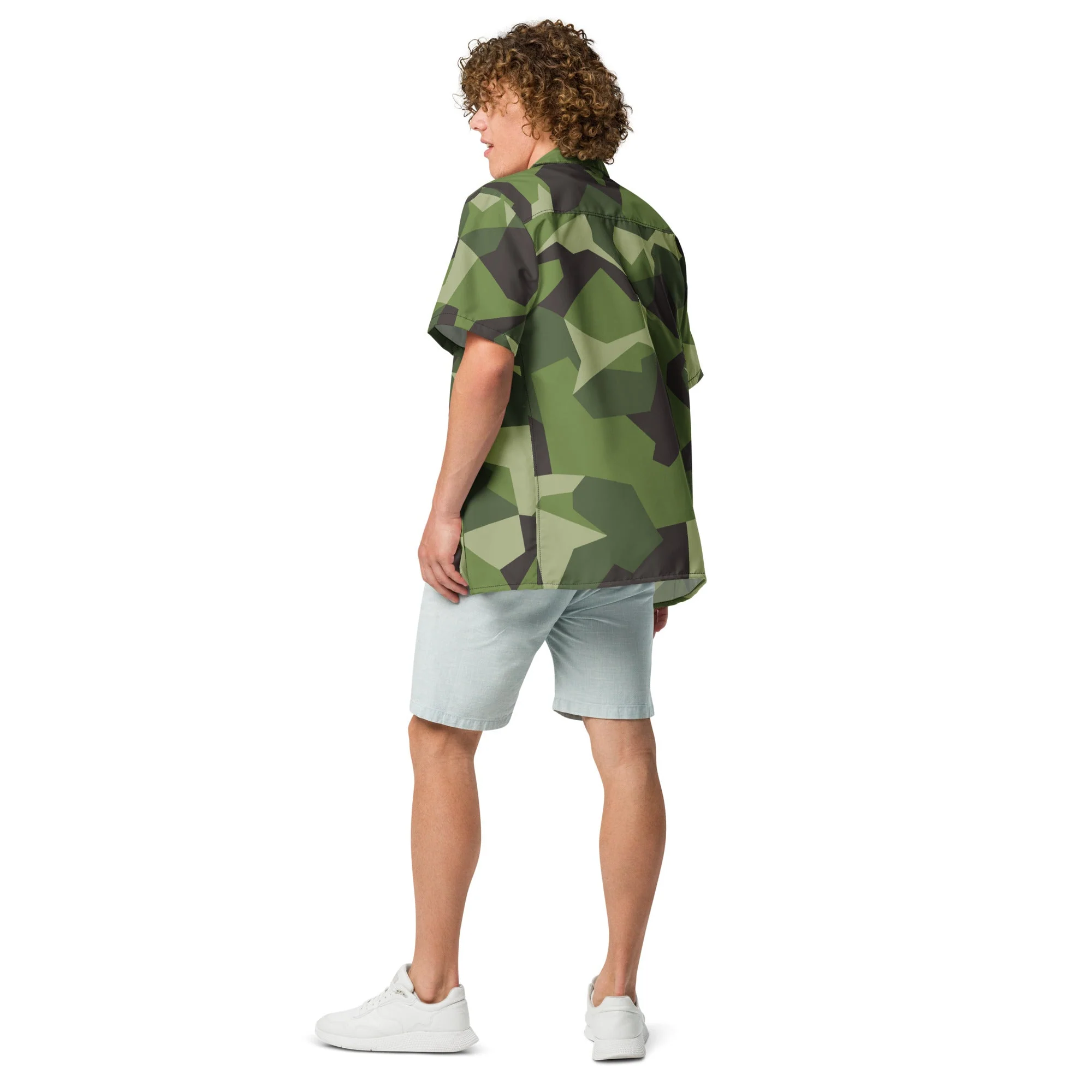 Swedish M90 CAMO Unisex Short-Sleeve Button Shirt - Image 7