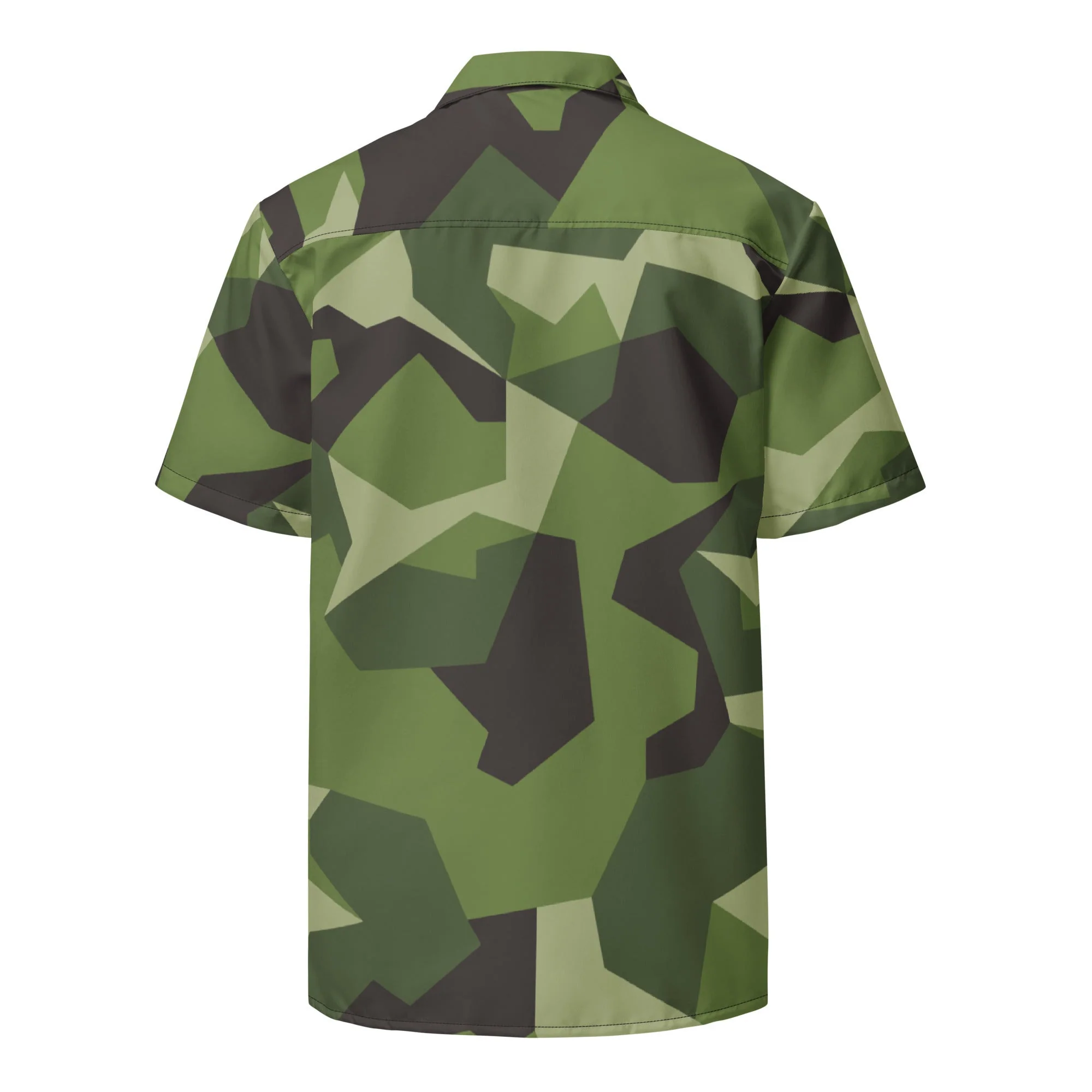 Swedish M90 CAMO Unisex Short-Sleeve Button Shirt - Image 8