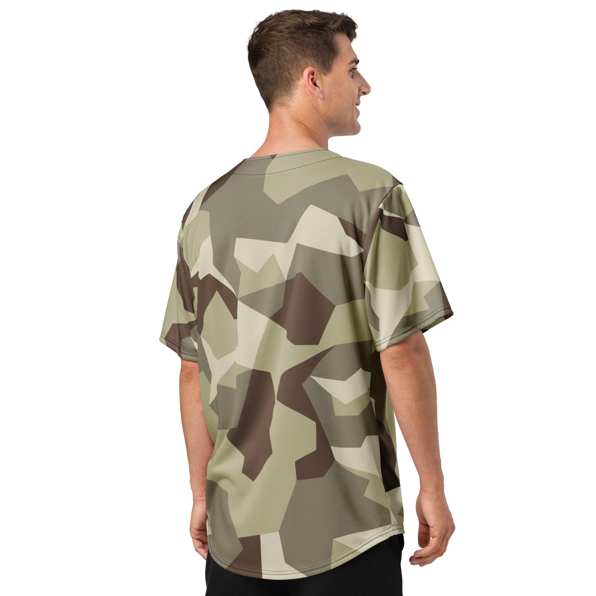 Swedish M90 Desert CAMO Unisex Baseball Jersey - Image 9