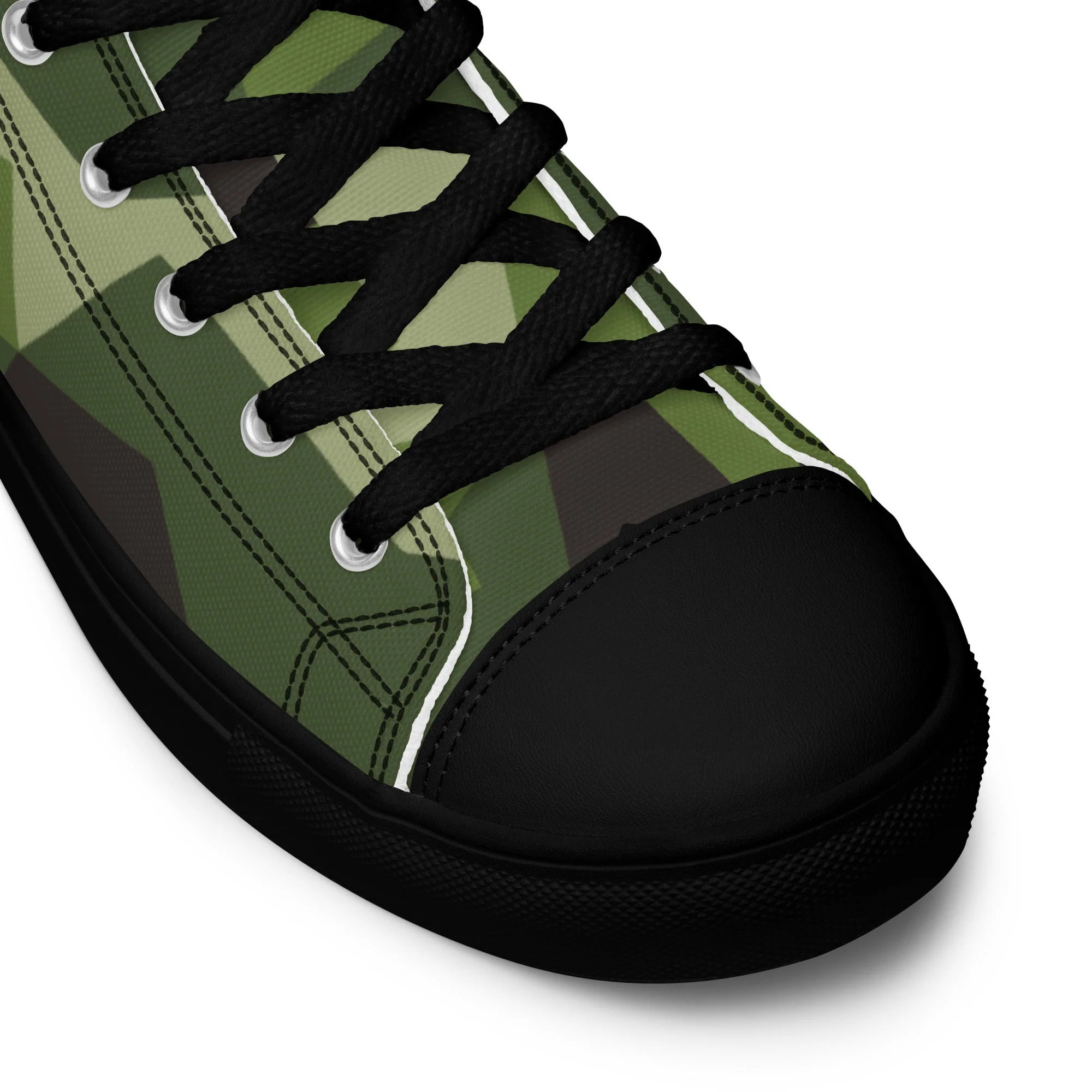 Swedish M90 CAMO Mens High-Top Canvas Shoes - Image 5