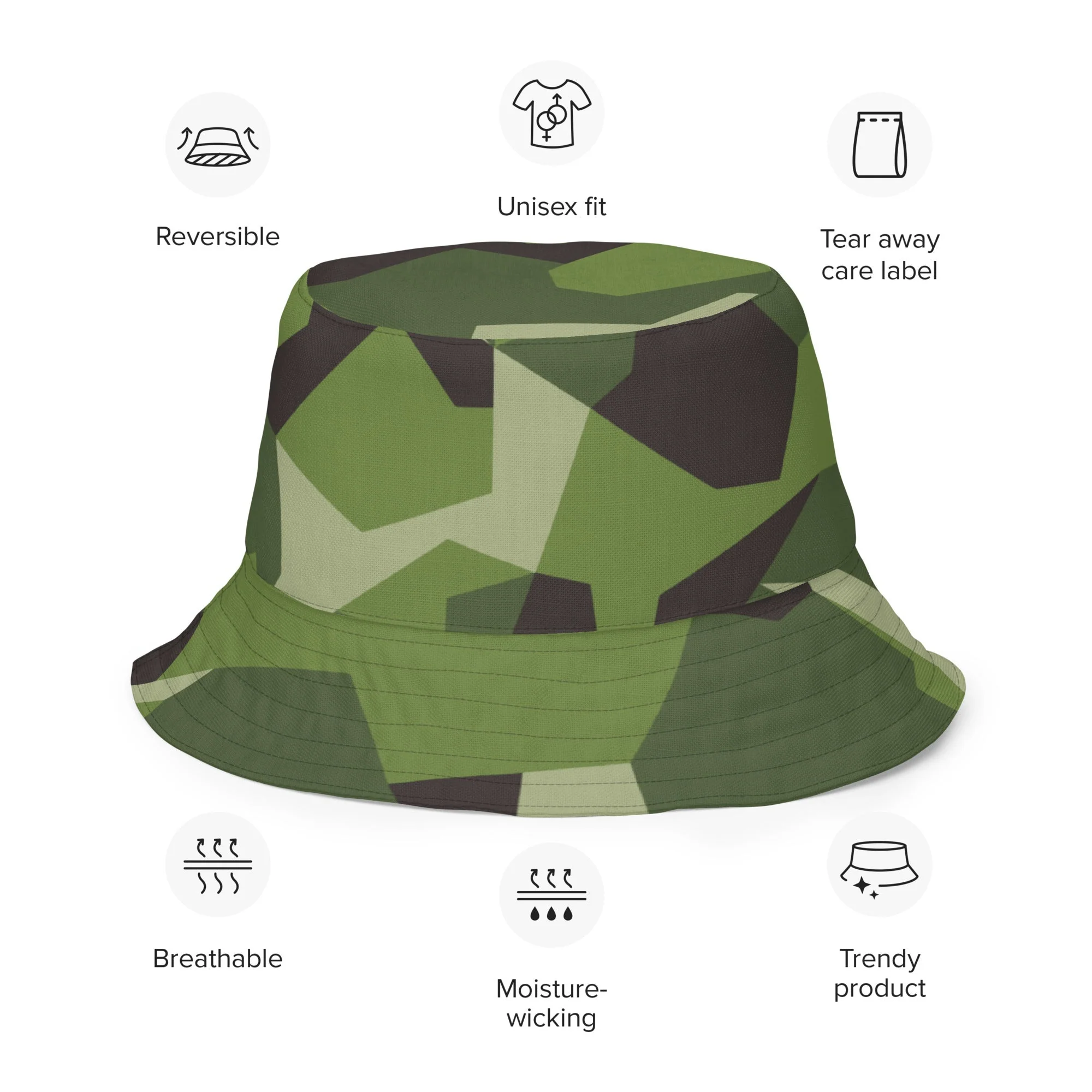 Swedish M90 CAMO Reversible Bucket Hat - Image 6