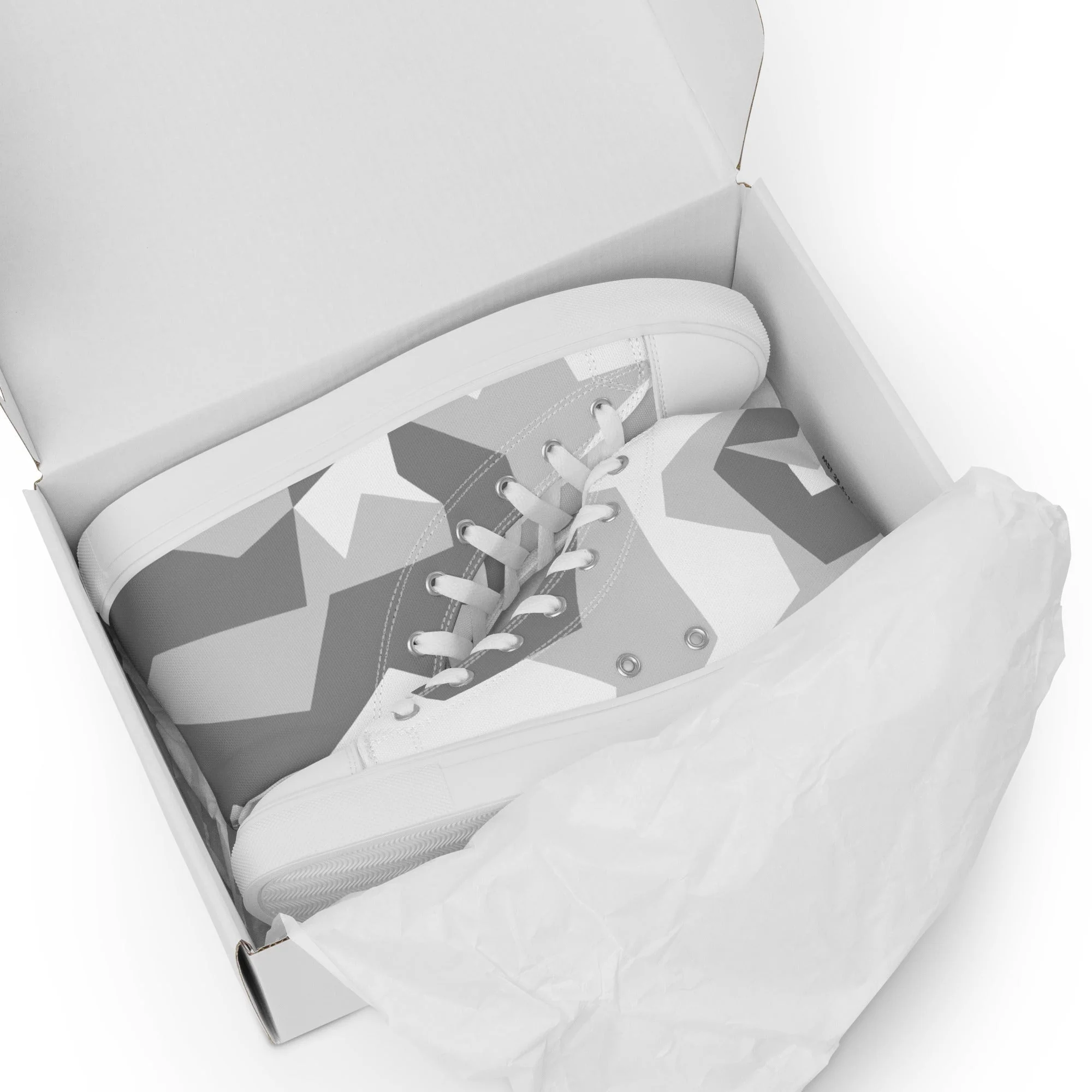Swedish M90 Snow CAMO Mens High-Top Canvas Shoes - Image 3