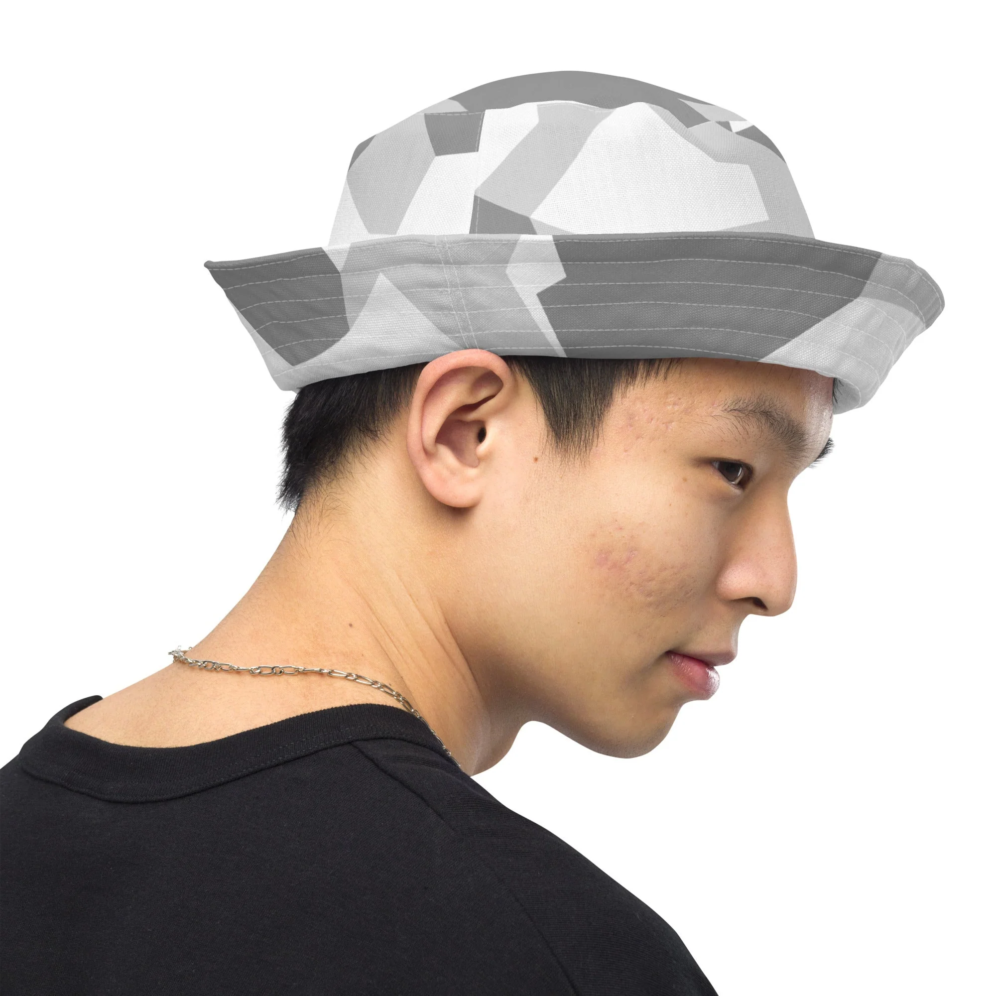 Swedish M90 Snow CAMO Reversible Bucket Hat - Image 4