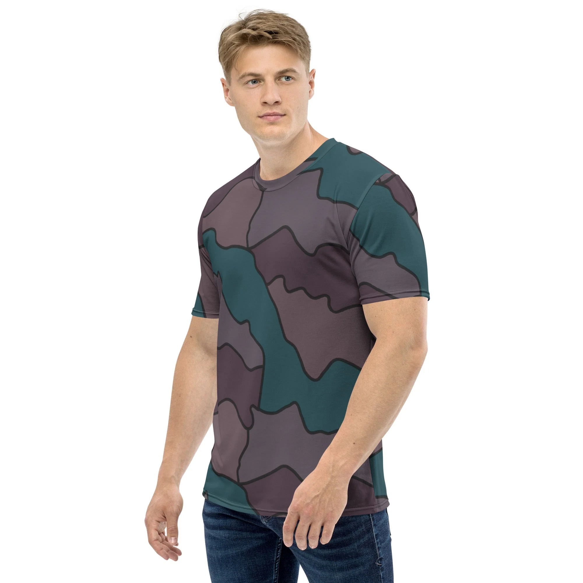 Swedish Quarter Shelter 1960 CAMO Mens T-Shirt - Image 4
