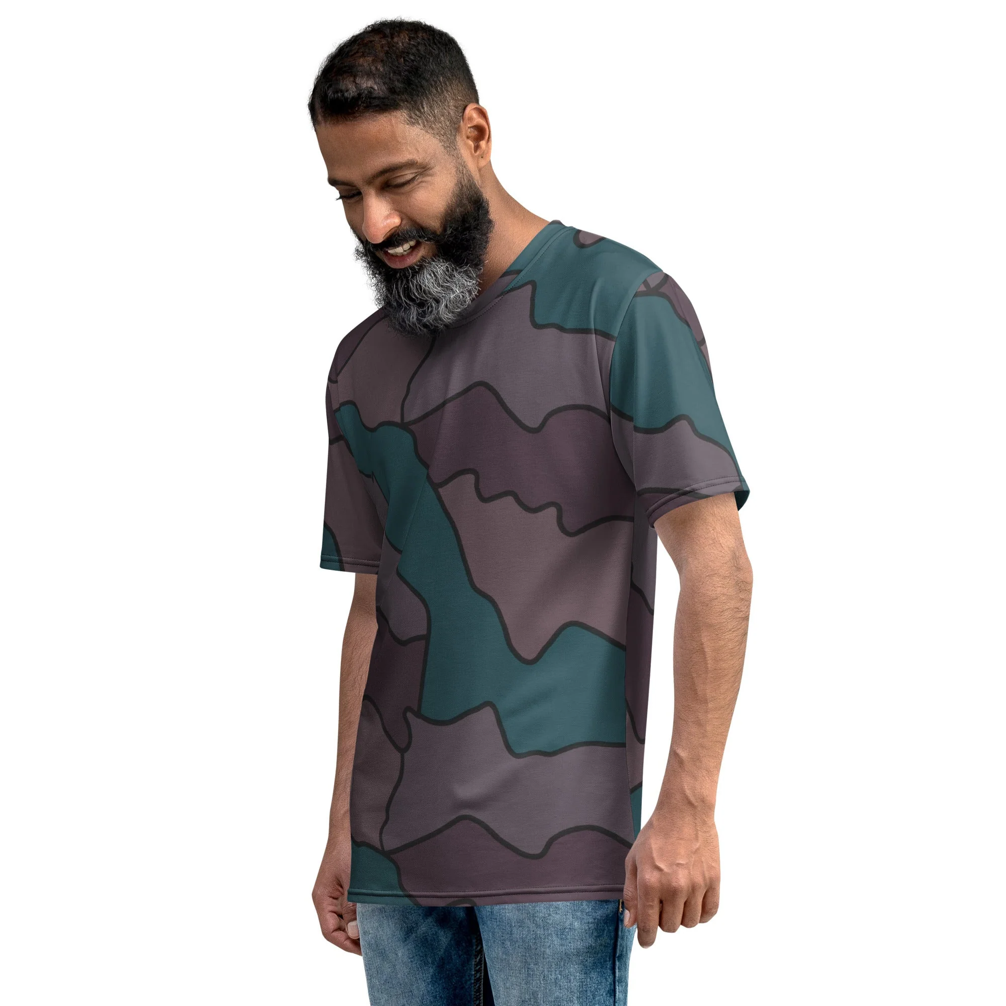 Swedish Quarter Shelter 1960 CAMO Mens T-Shirt - Image 5