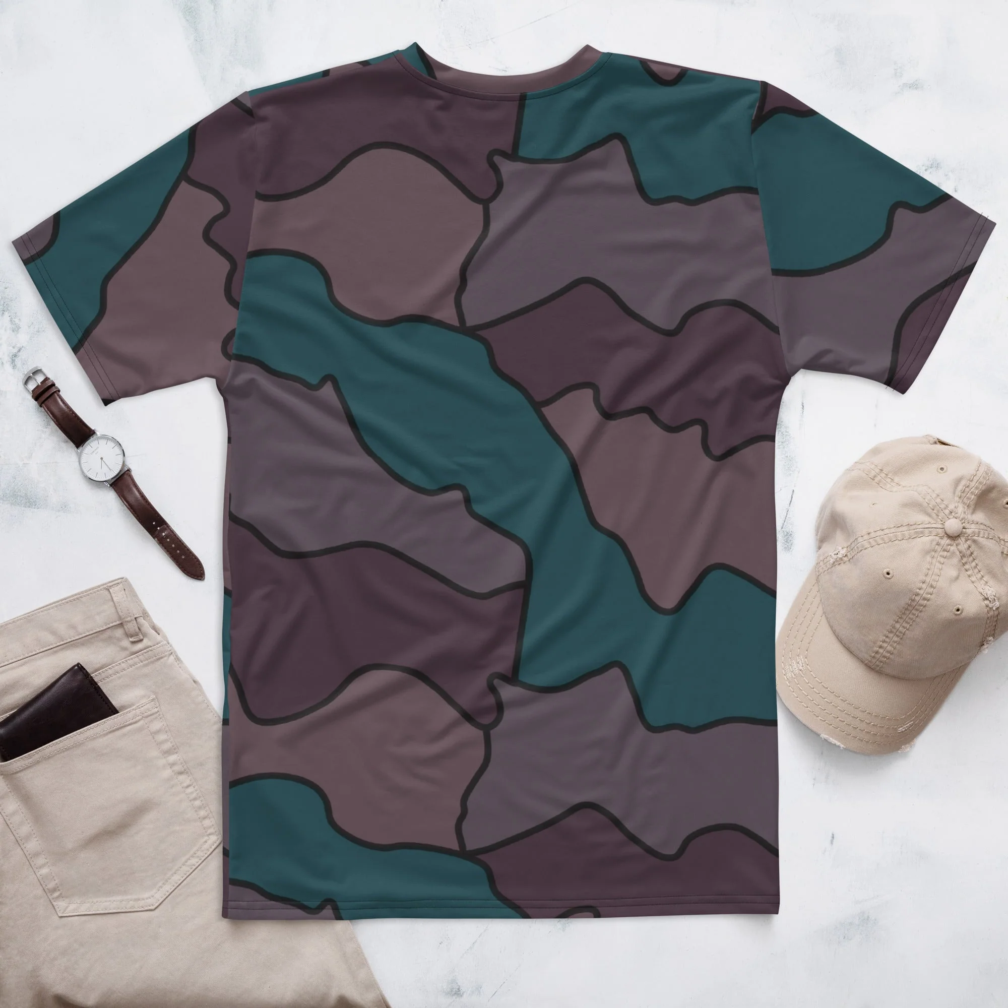 Swedish Quarter Shelter 1960 CAMO Mens T-Shirt - Image 6