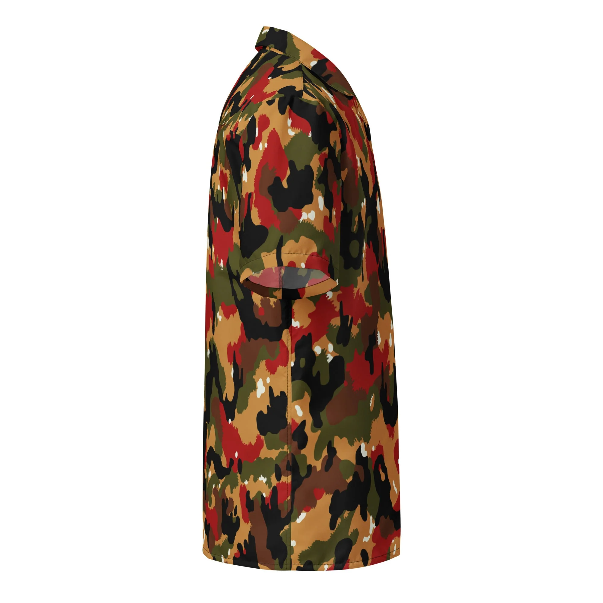 Swiss TAZ 83 Alpenflage CAMO Unisex Short-Sleeve Button Shirt - Image 10